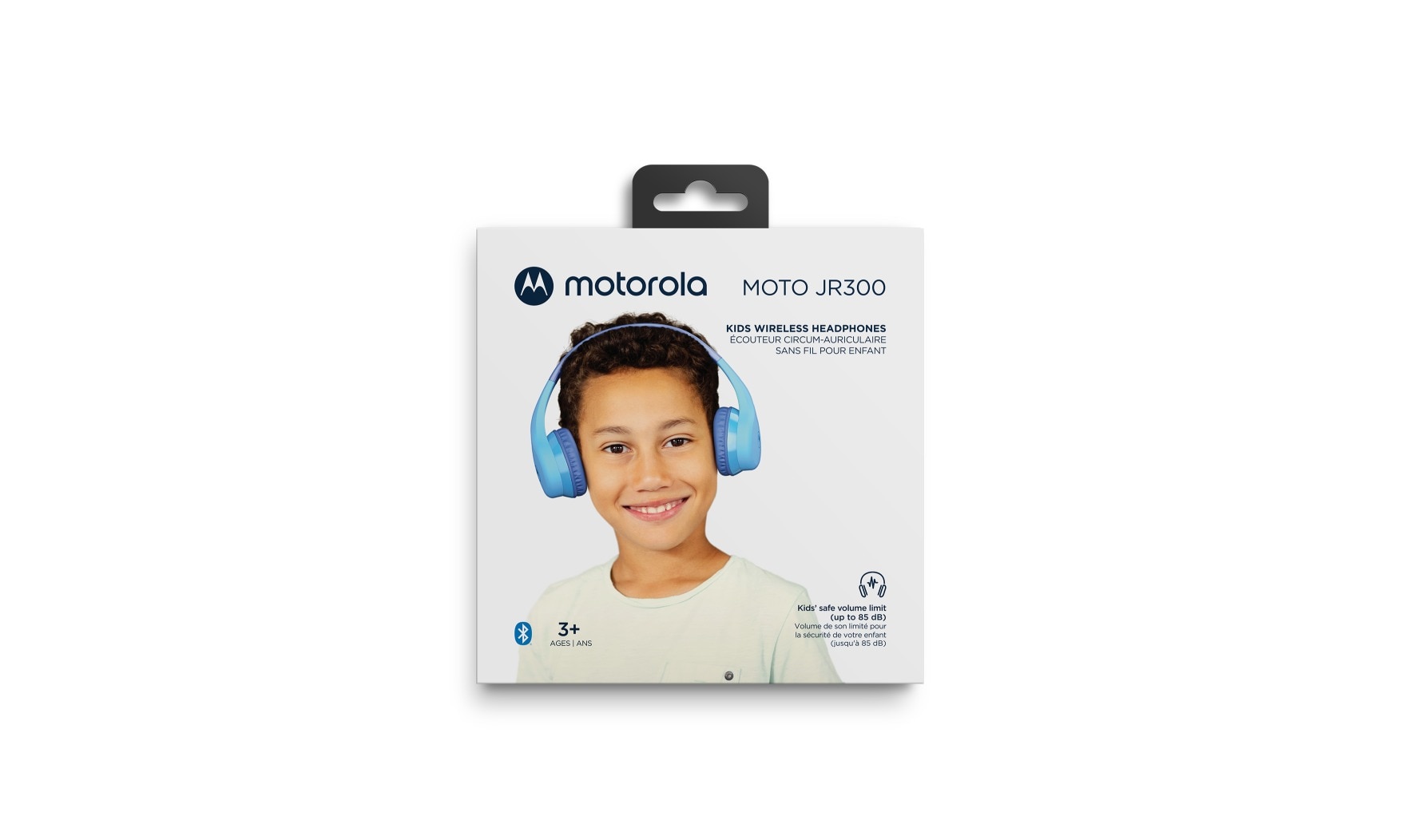 Auriculares Moto JR300 On-Ear Wireless para niños, azul