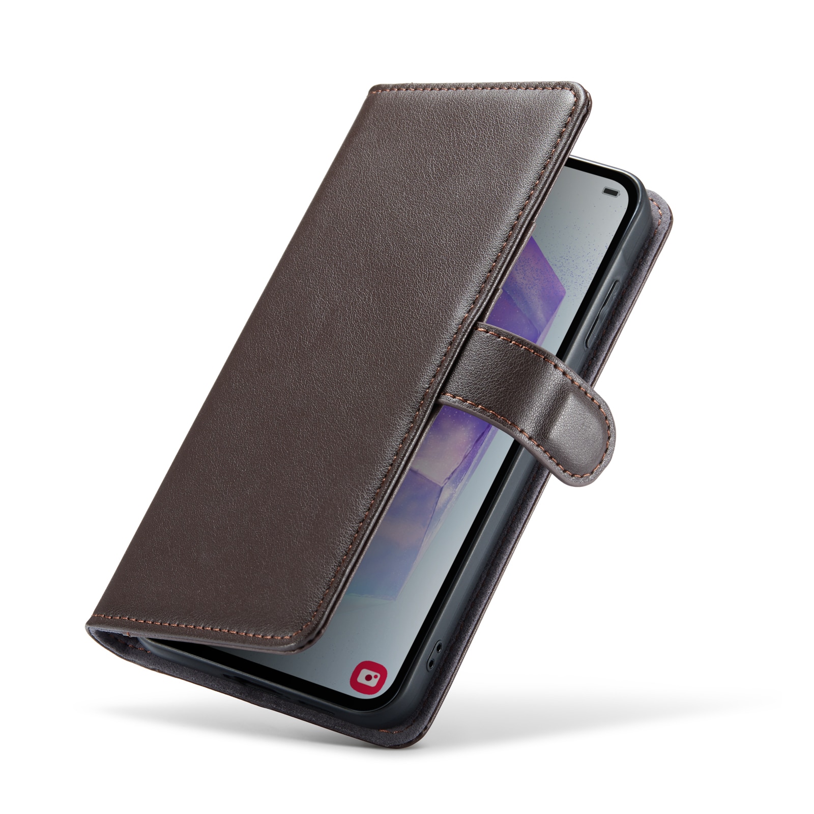 Funda de cuero genuino Samsung Galaxy A35, Marrón