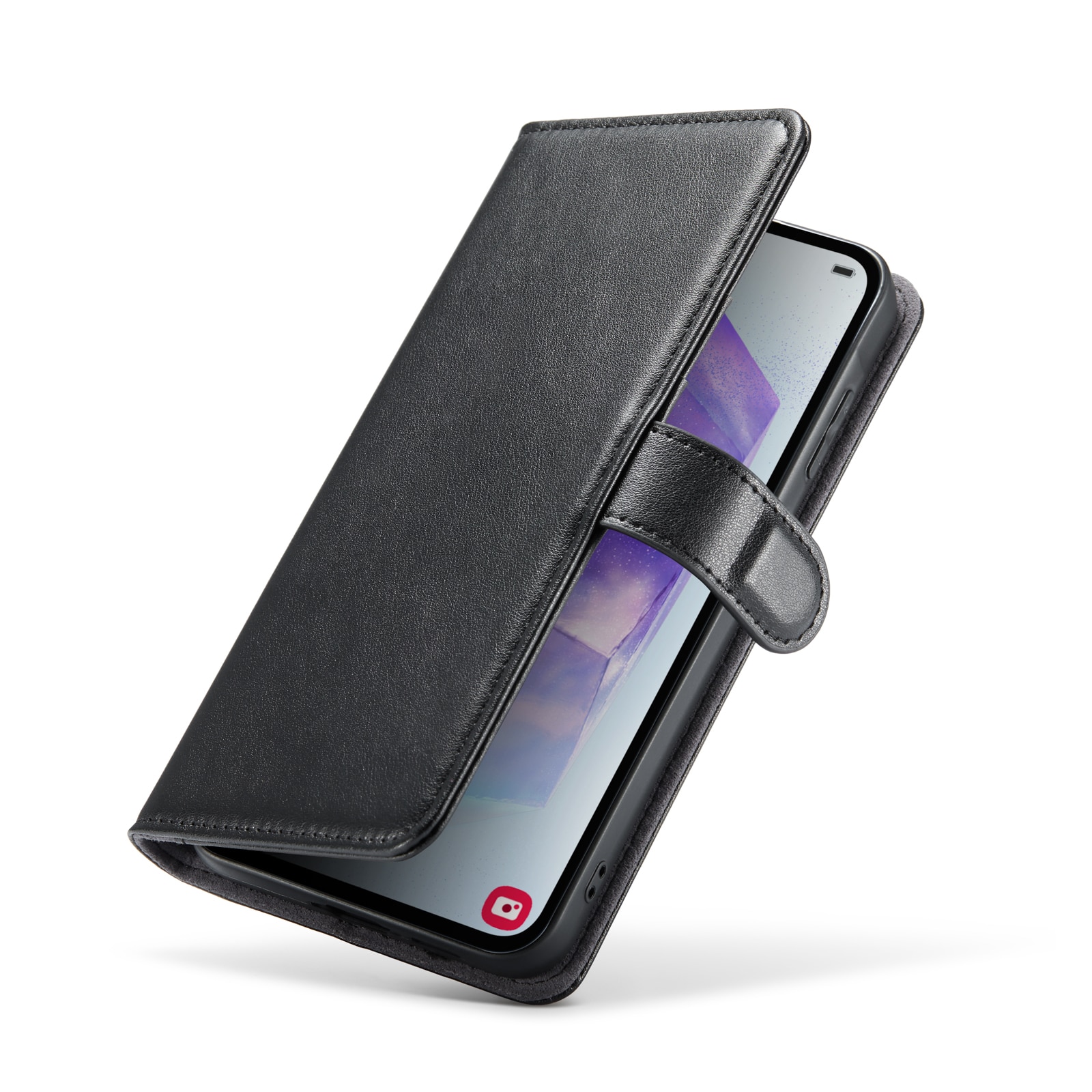 Funda de cuero genuino Samsung Galaxy A35, Negro