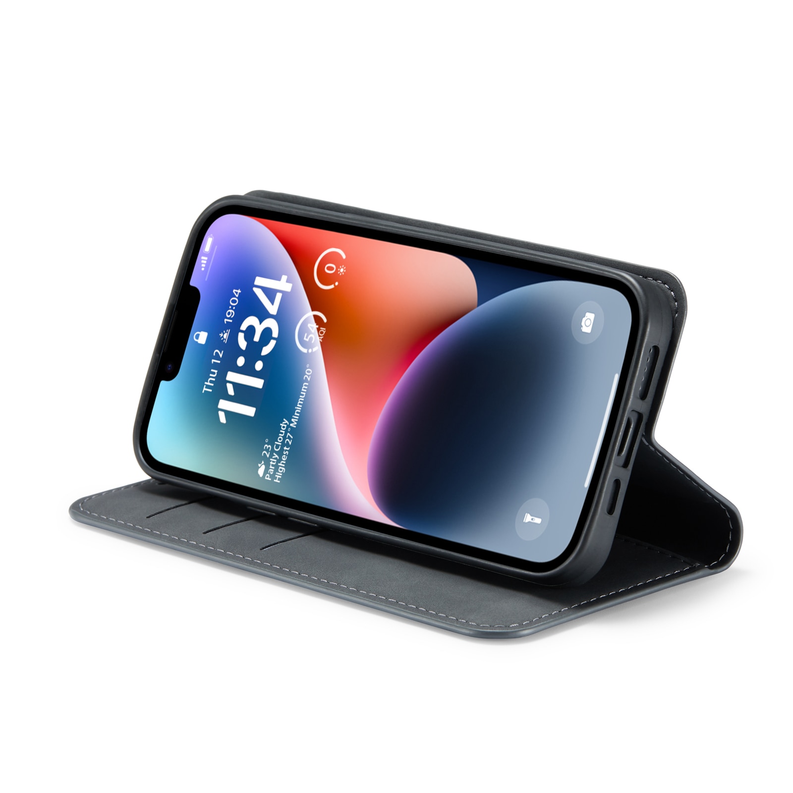 Funda delgada cartera iPhone 14 Negro