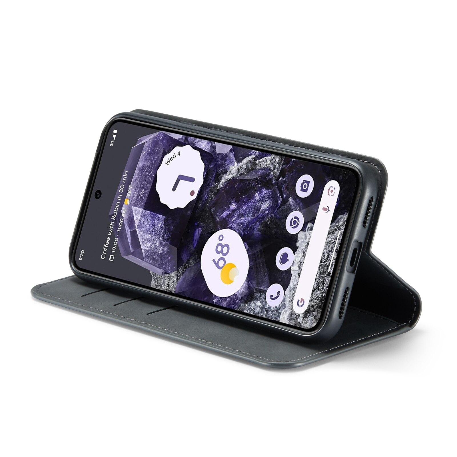 Funda delgada cartera Google Pixel 8a Negro
