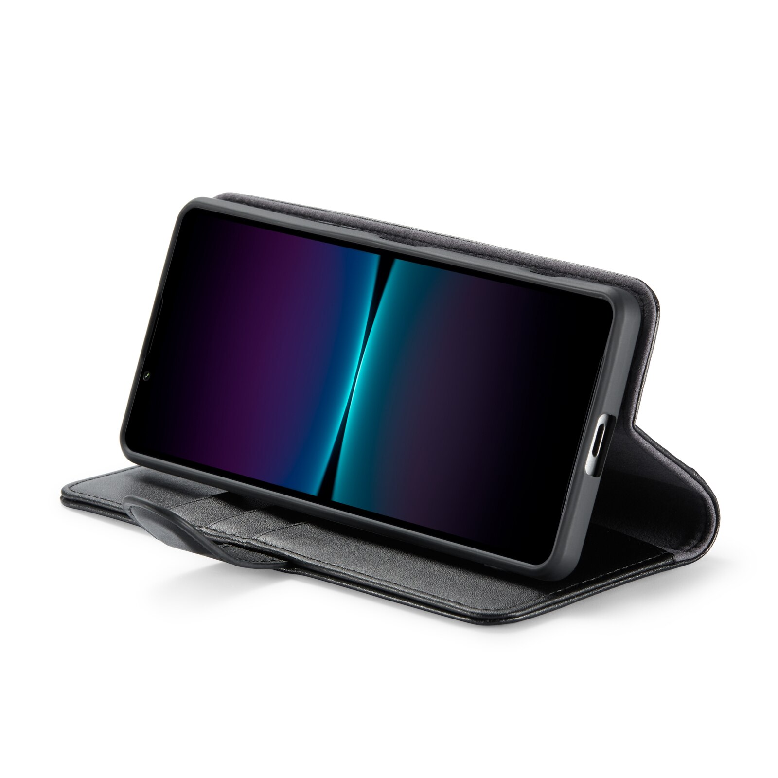 Funda de cuero genuino Sony Xperia 1 VI, Negro