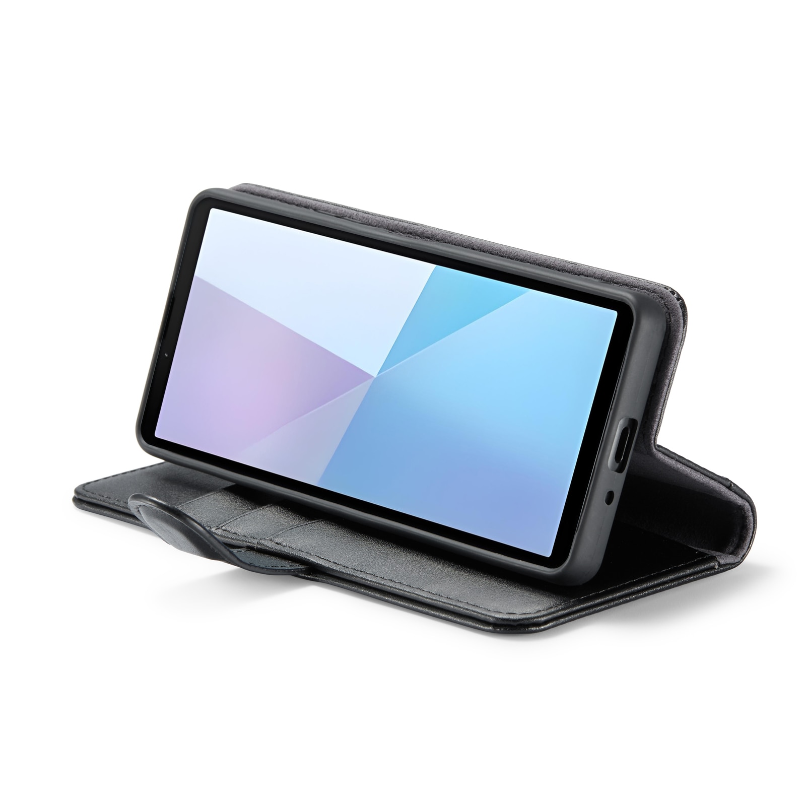 Funda de cuero genuino Sony Xperia 10 VI, Negro