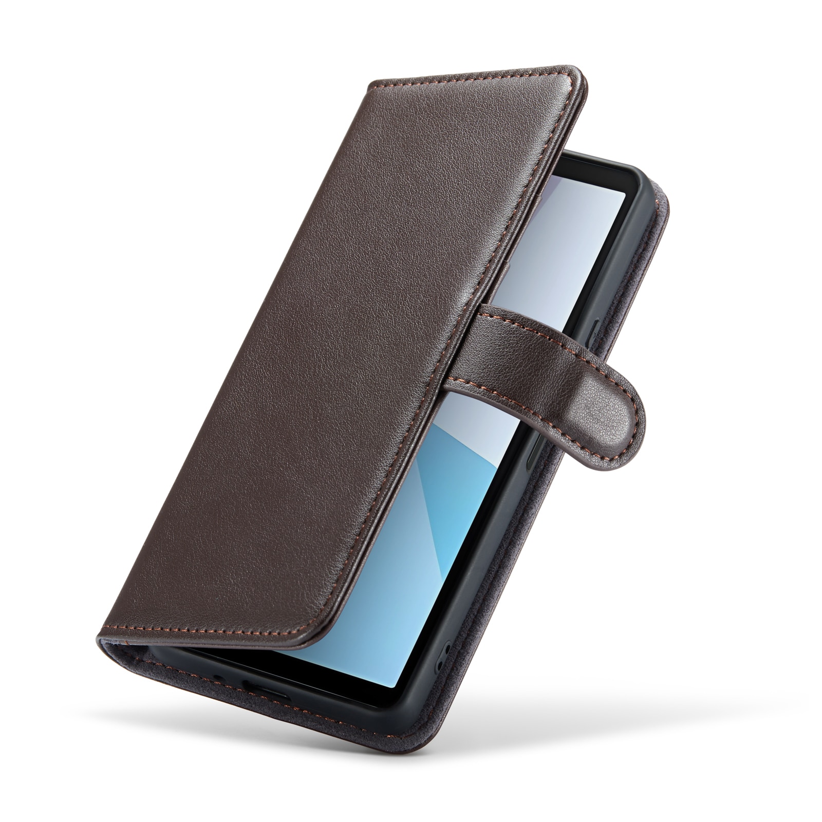 Funda de cuero genuino Sony Xperia 10 VI, Marrón