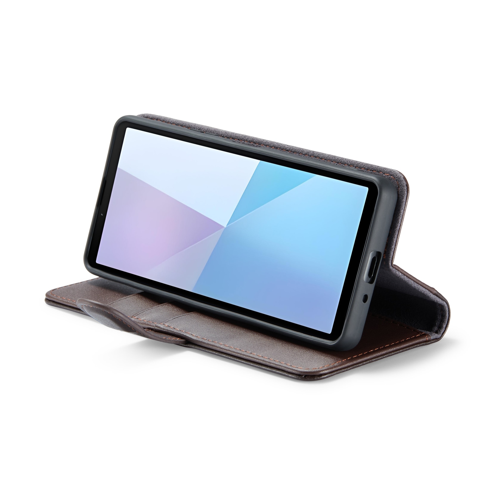 Funda de cuero genuino Sony Xperia 10 VI, Marrón