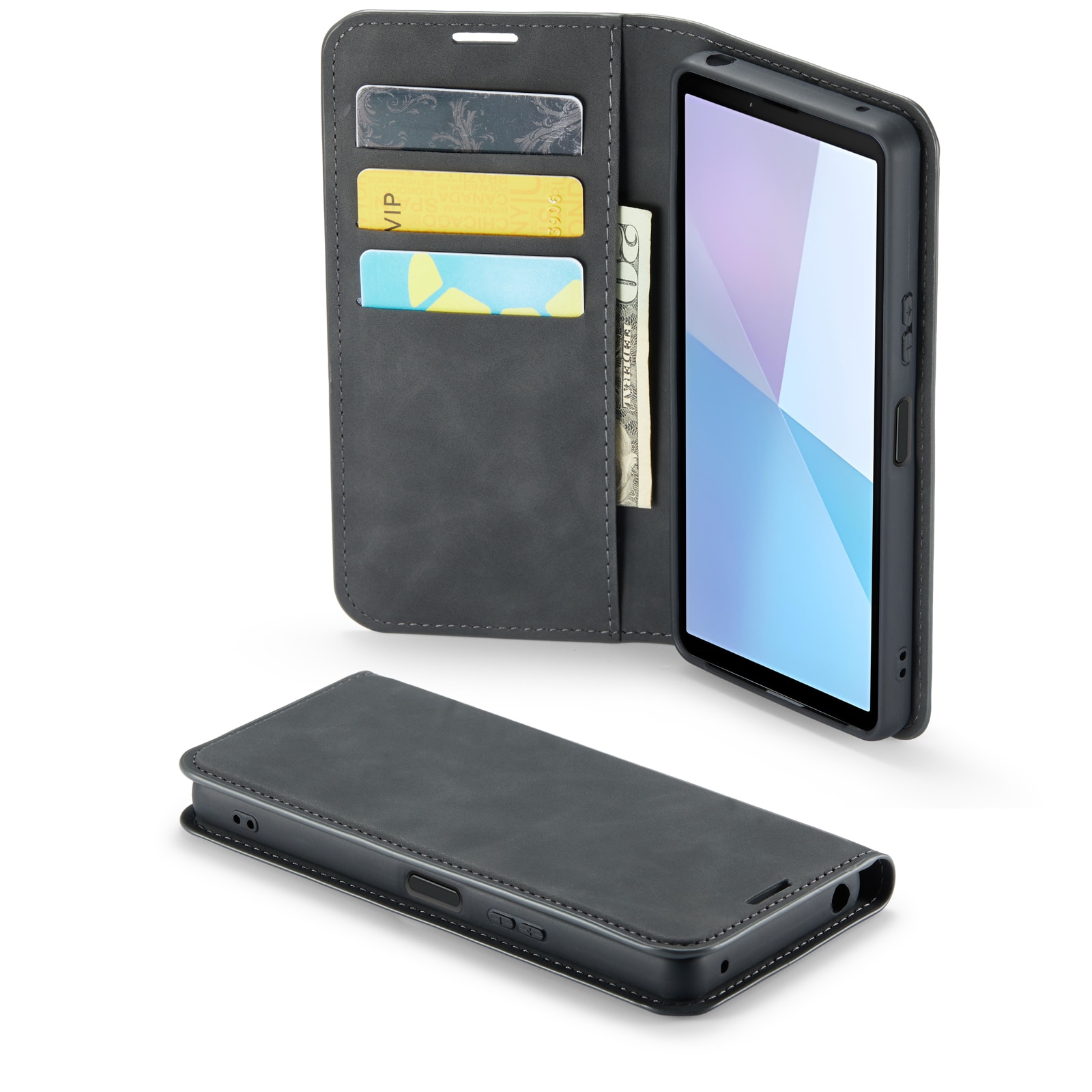 Funda delgada cartera Sony Xperia 10 VI Negro