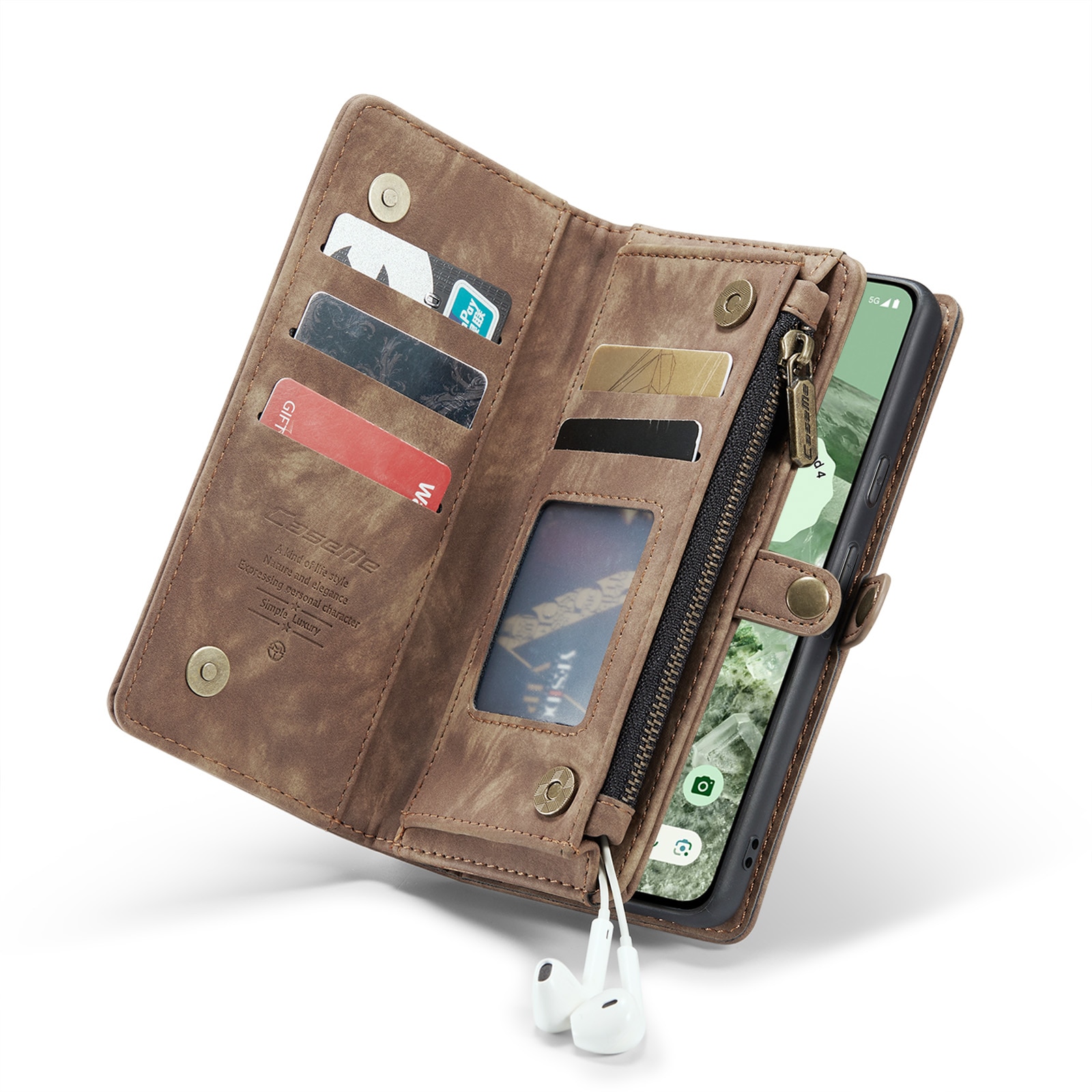 Cartera Multi-Slot Google Pixel 8a Marrón