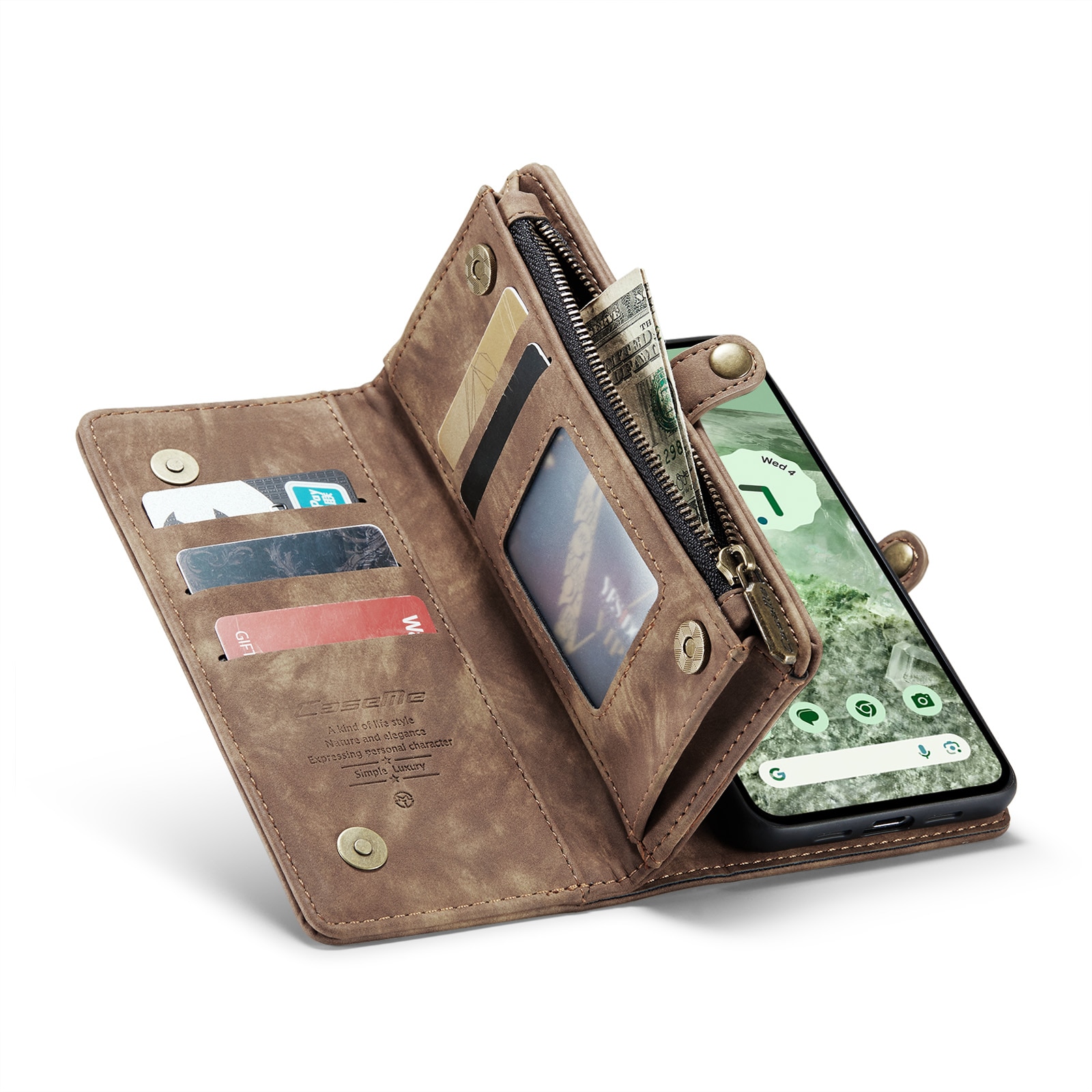 Cartera Multi-Slot Google Pixel 8a Marrón