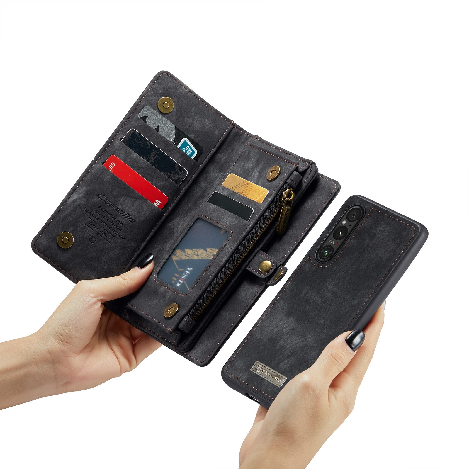 Cartera Multi-Slot Sony Xperia 10 VI Gris