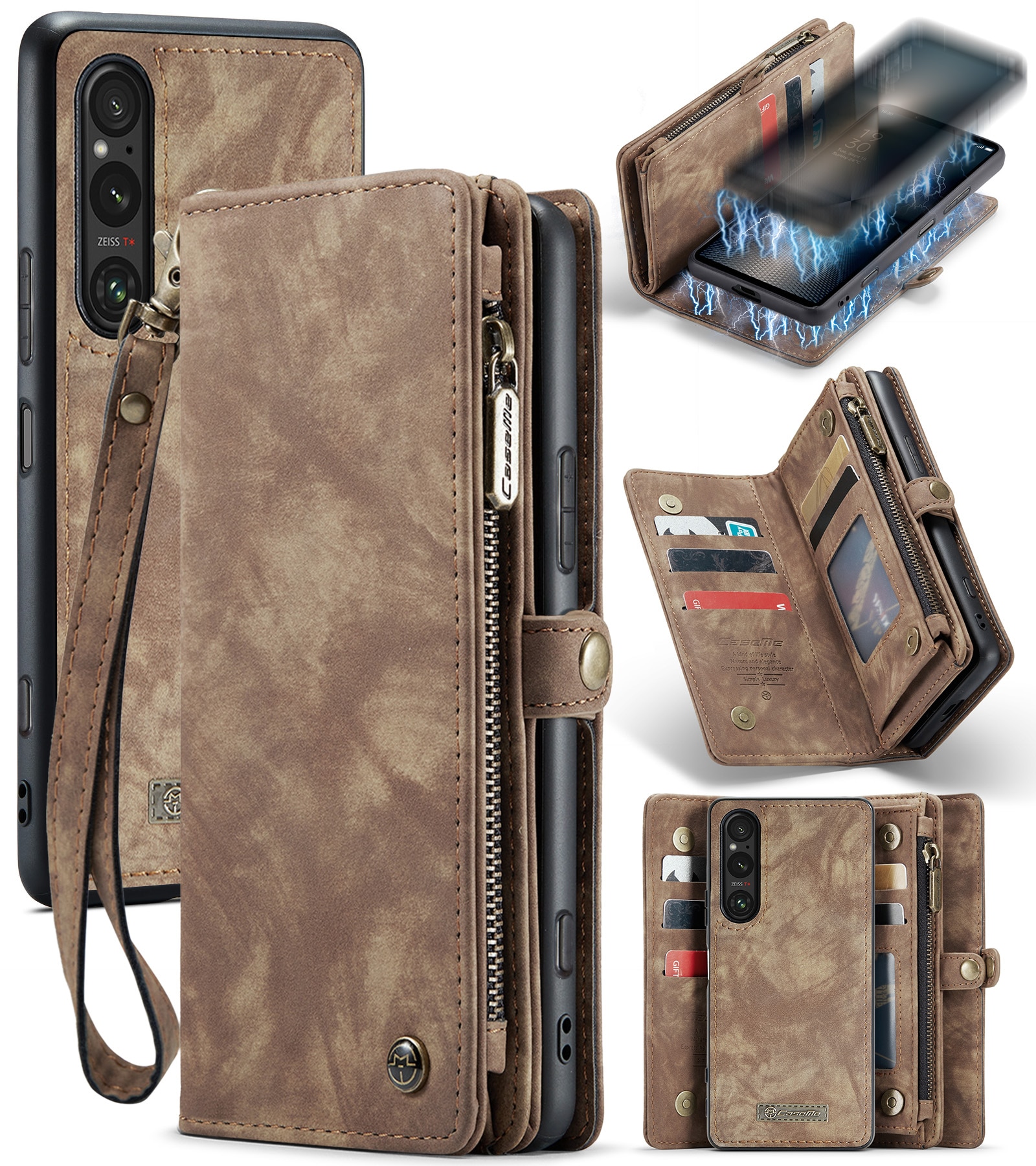 Cartera Multi-Slot Sony Xperia 10 VI Marrón