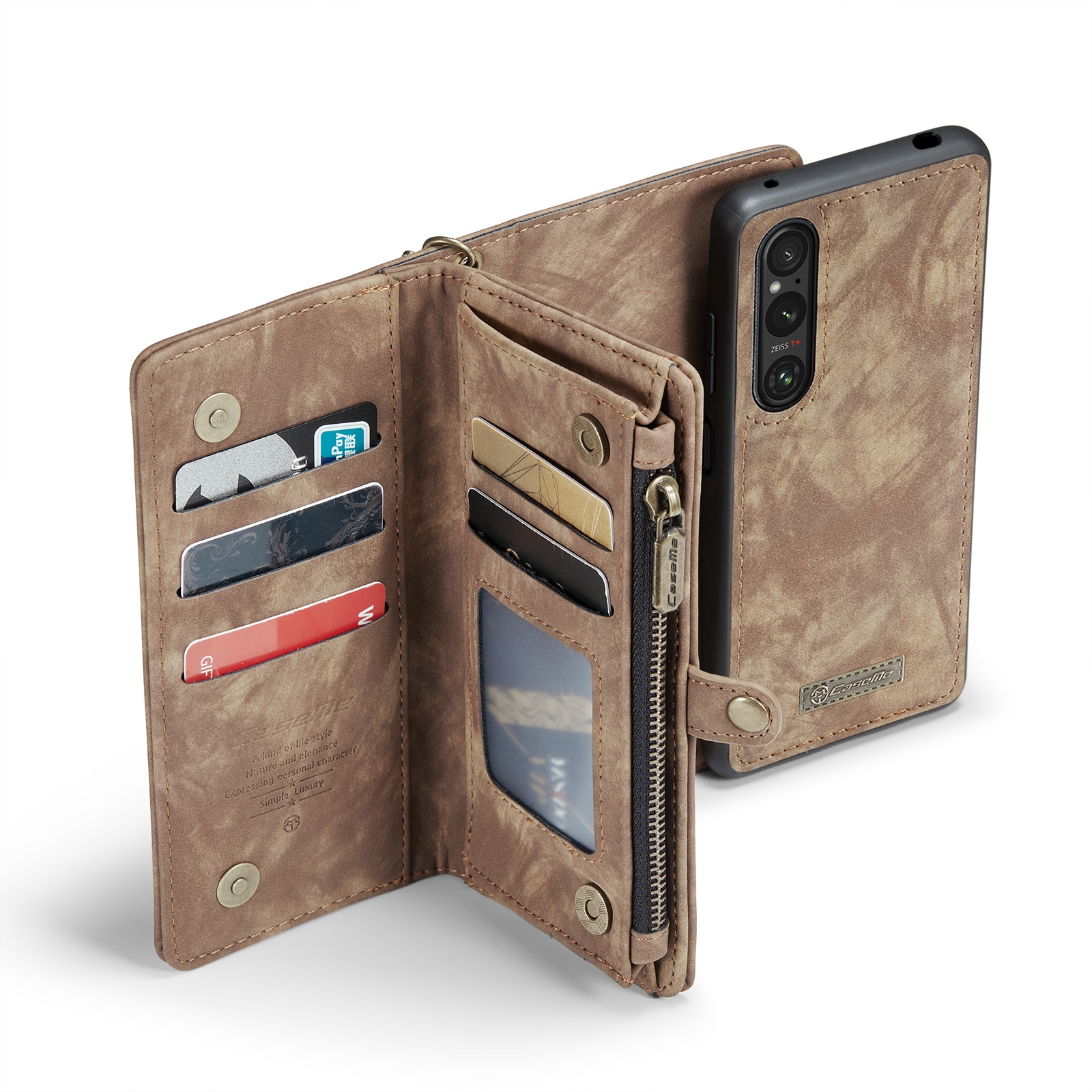 Cartera Multi-Slot Sony Xperia 10 VI Marrón