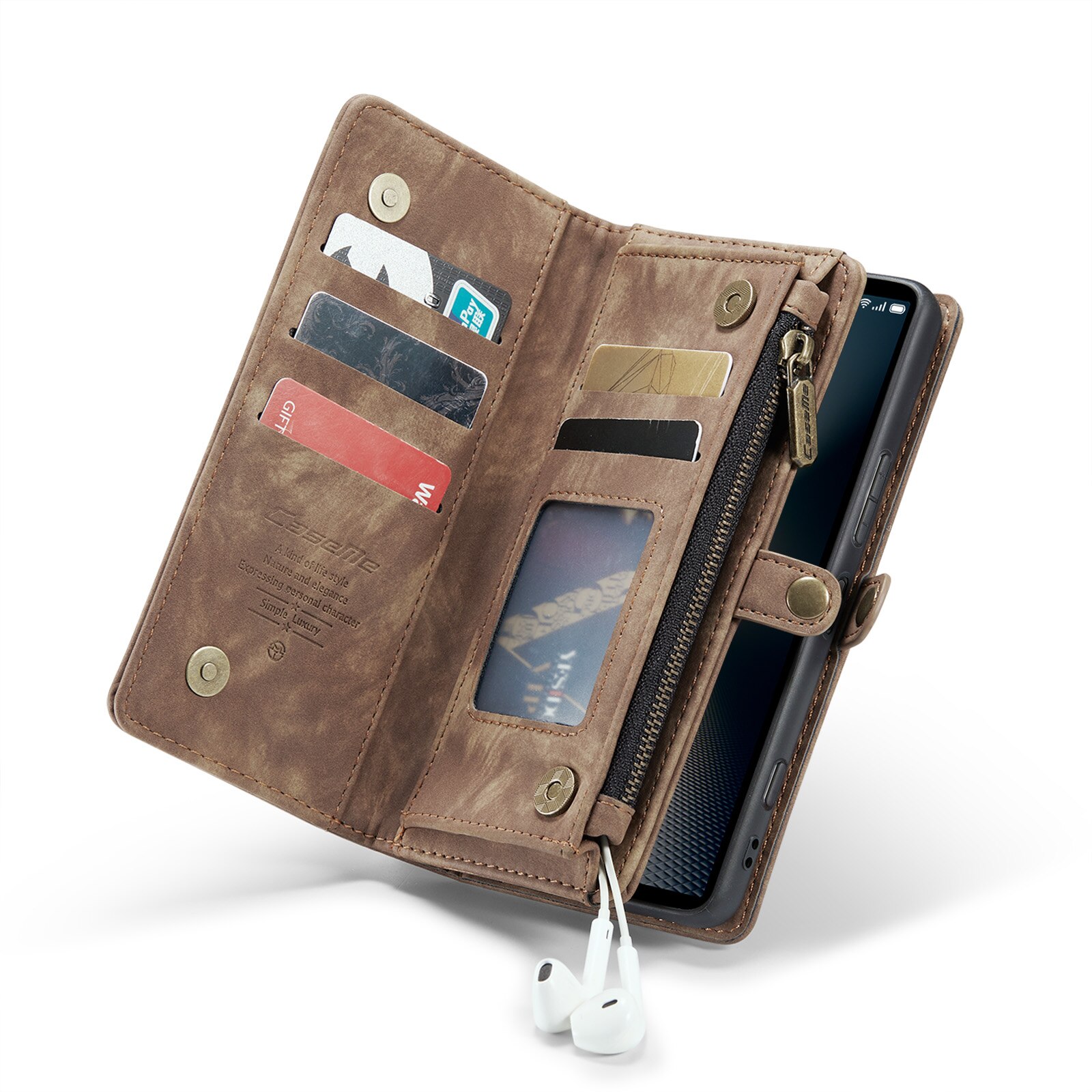 Cartera Multi-Slot Sony Xperia 10 VI Marrón