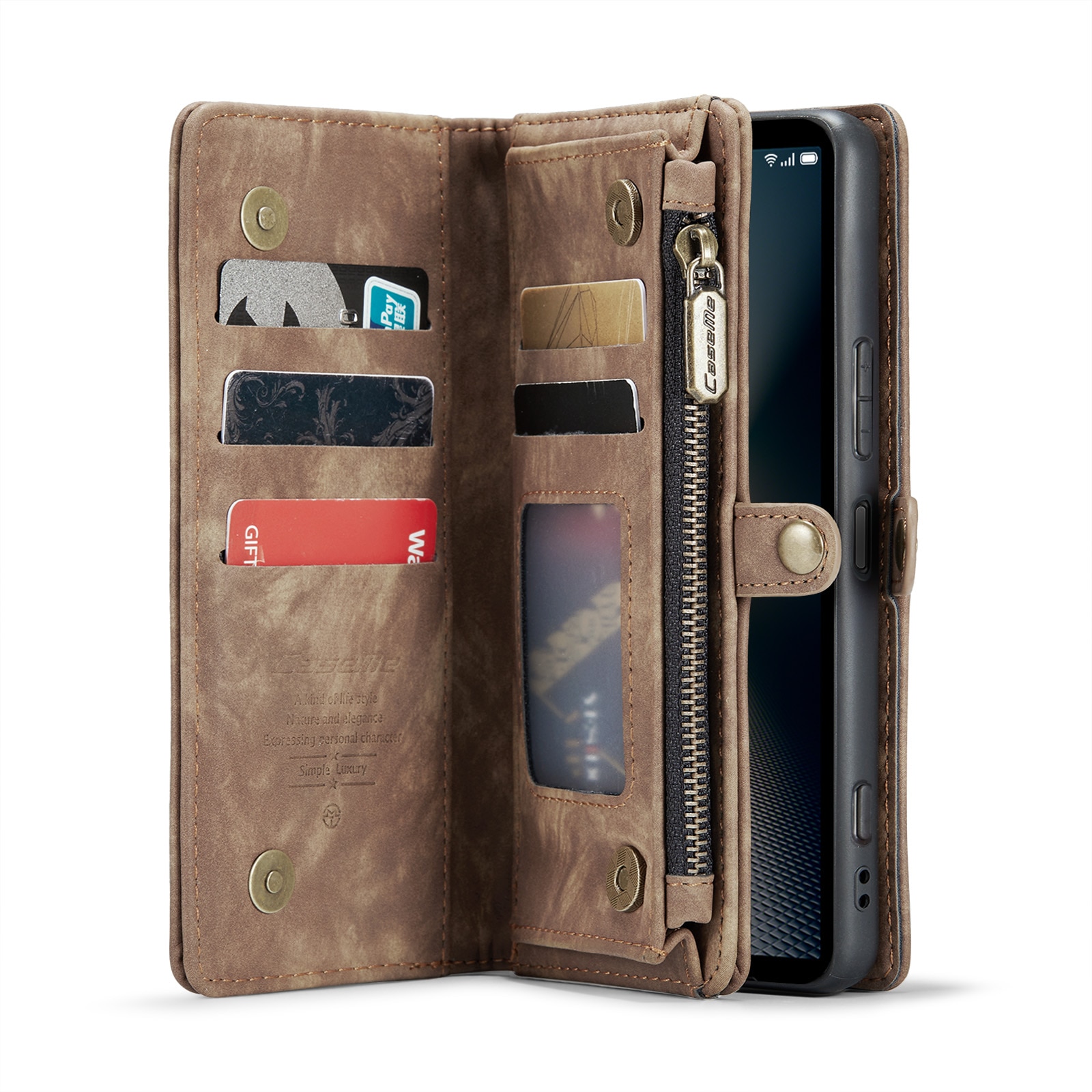 Cartera Multi-Slot Sony Xperia 10 VI Marrón