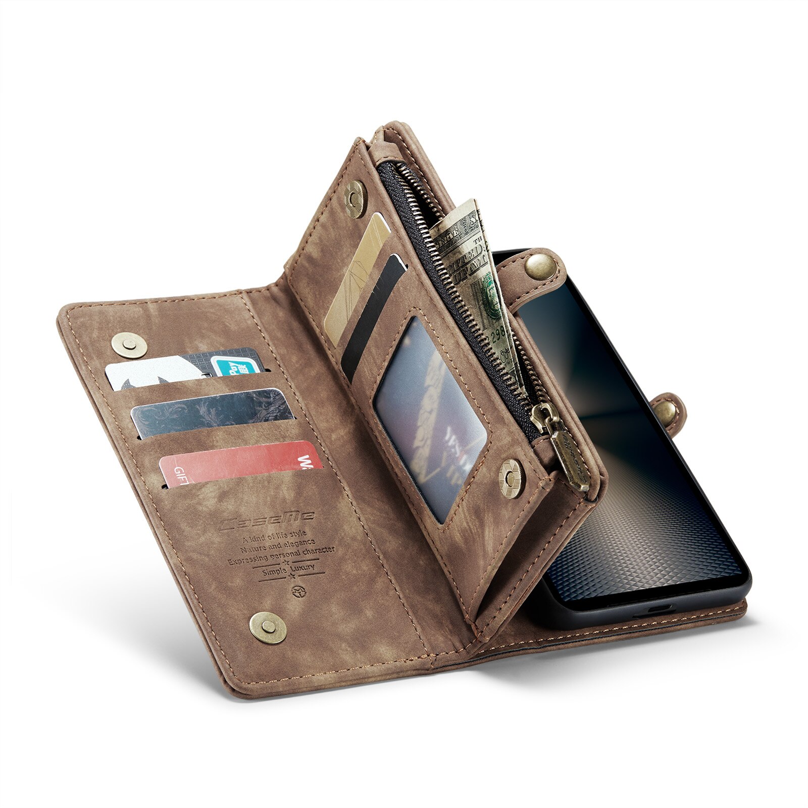 Cartera Multi-Slot Sony Xperia 10 VI Marrón