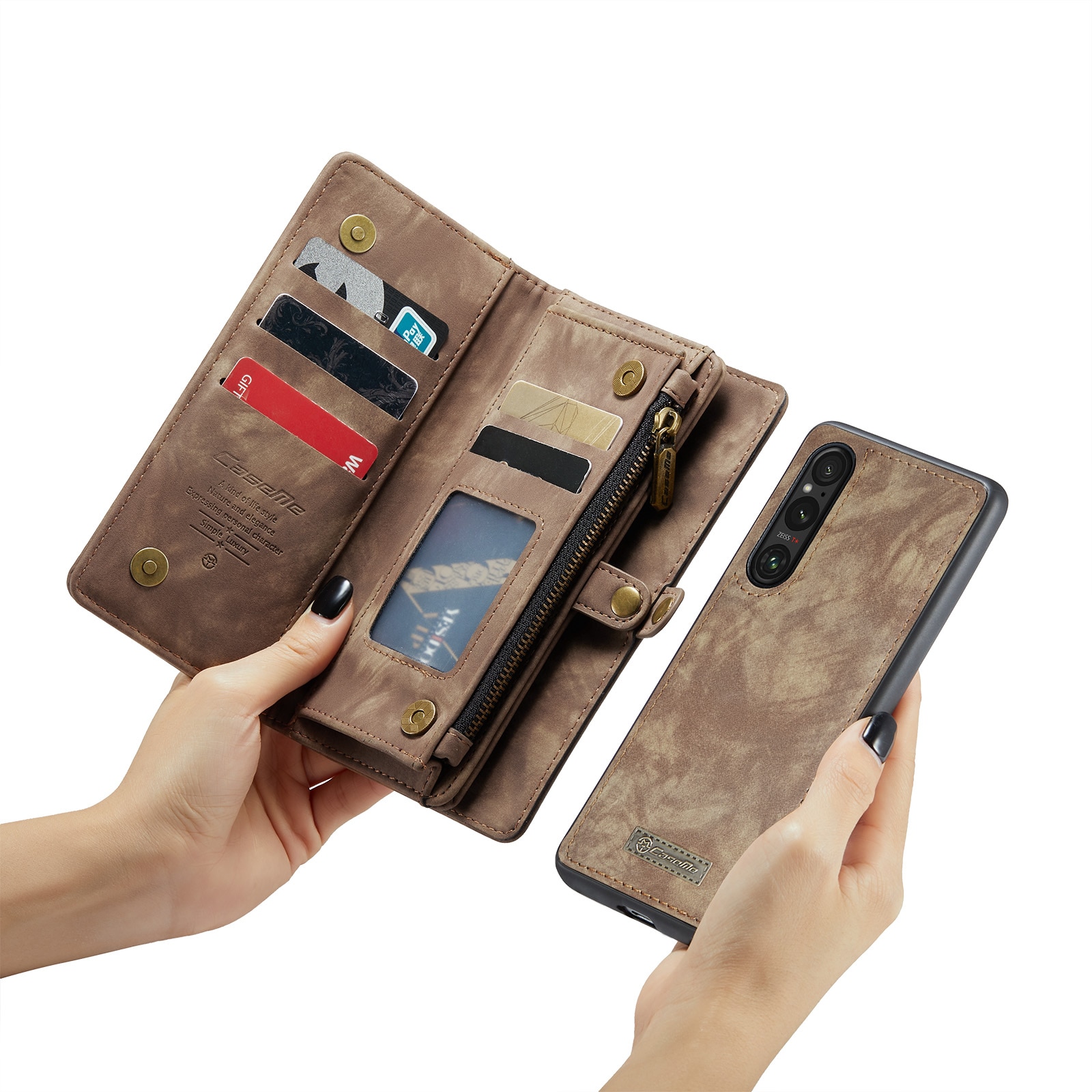 Cartera Multi-Slot Sony Xperia 10 VI Marrón