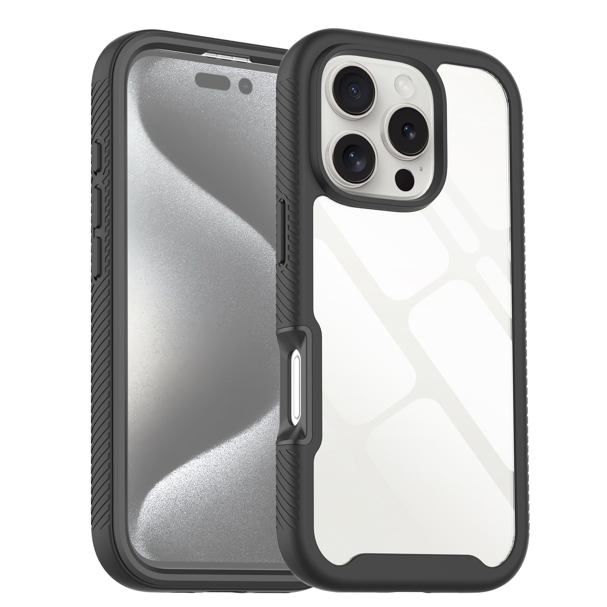 Funda Full Protection iPhone 16 Pro Negro/transparente