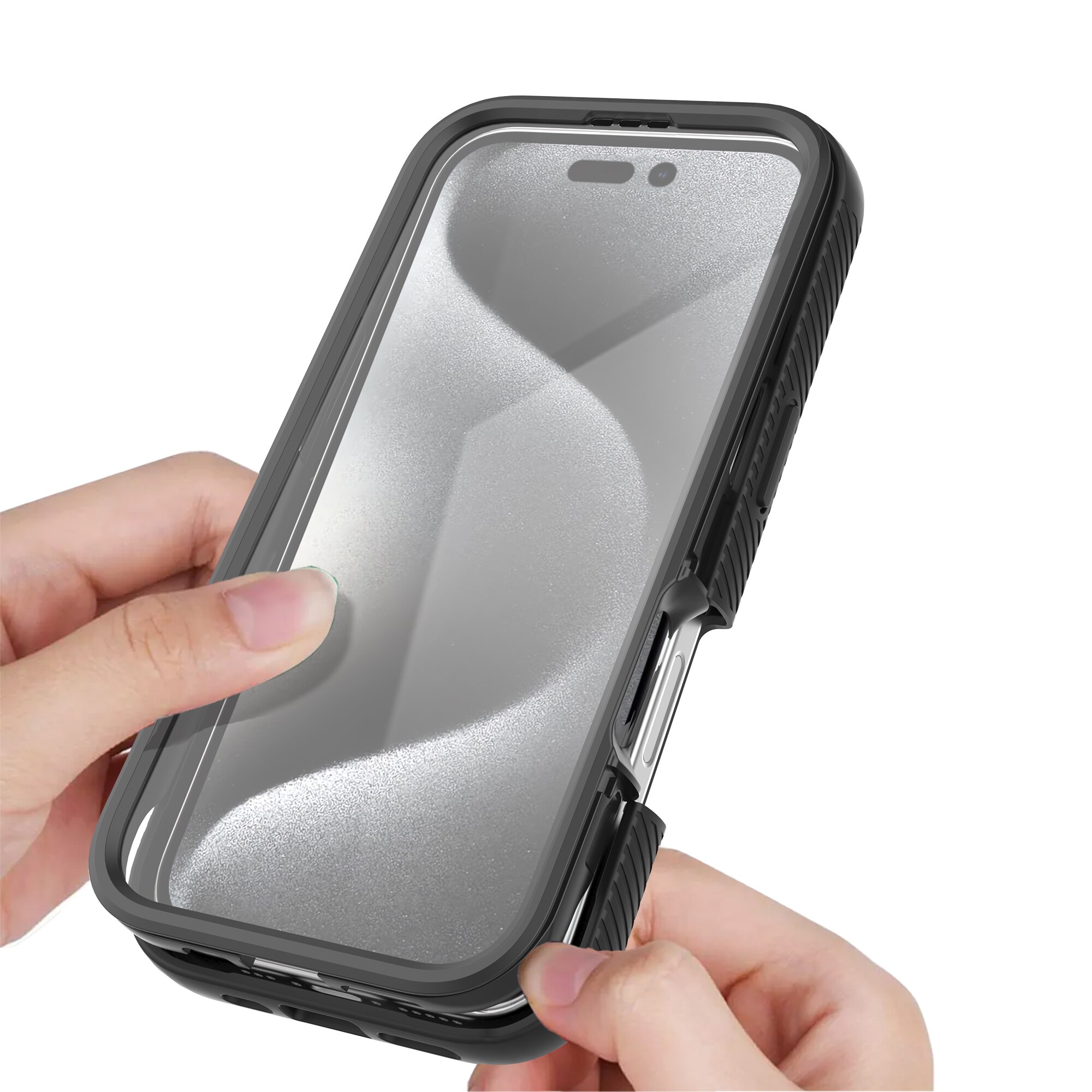 Funda Full Protection iPhone 16 Pro Negro/transparente