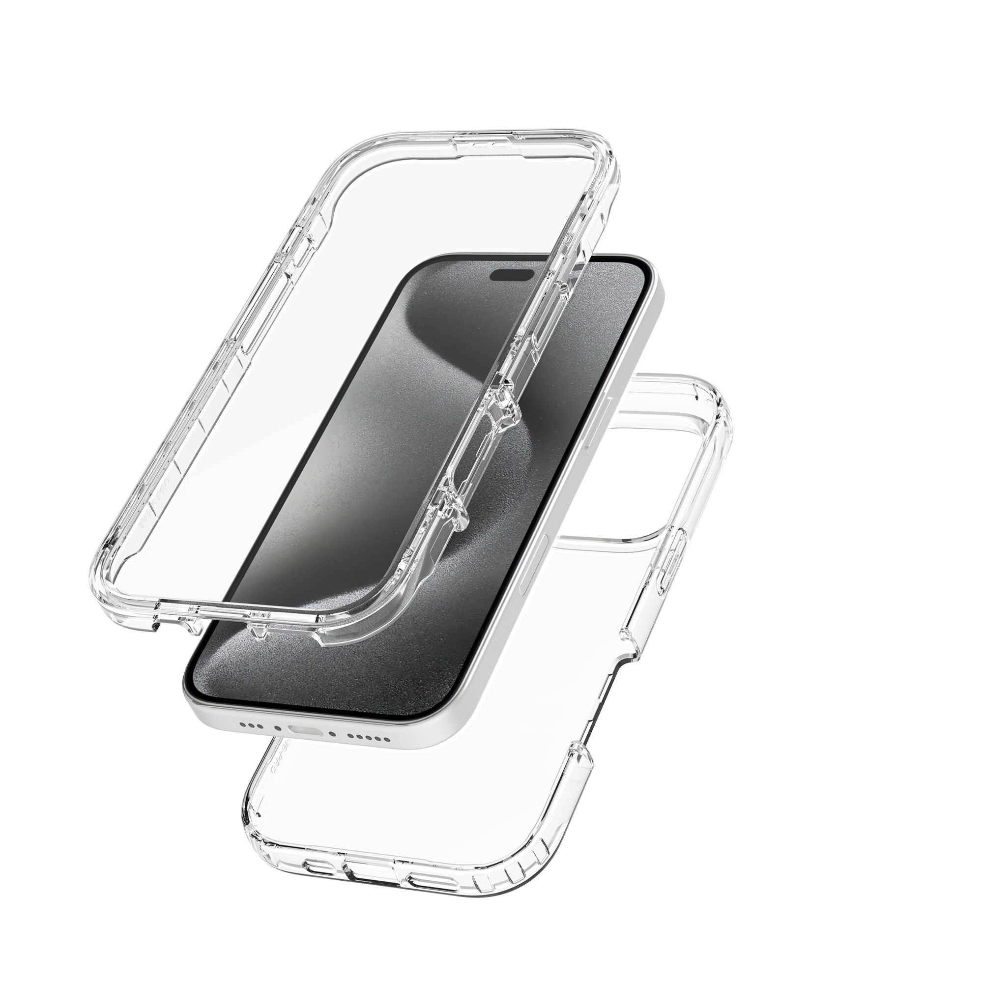 Funda con cobertura total iPhone 16 Pro Transparente