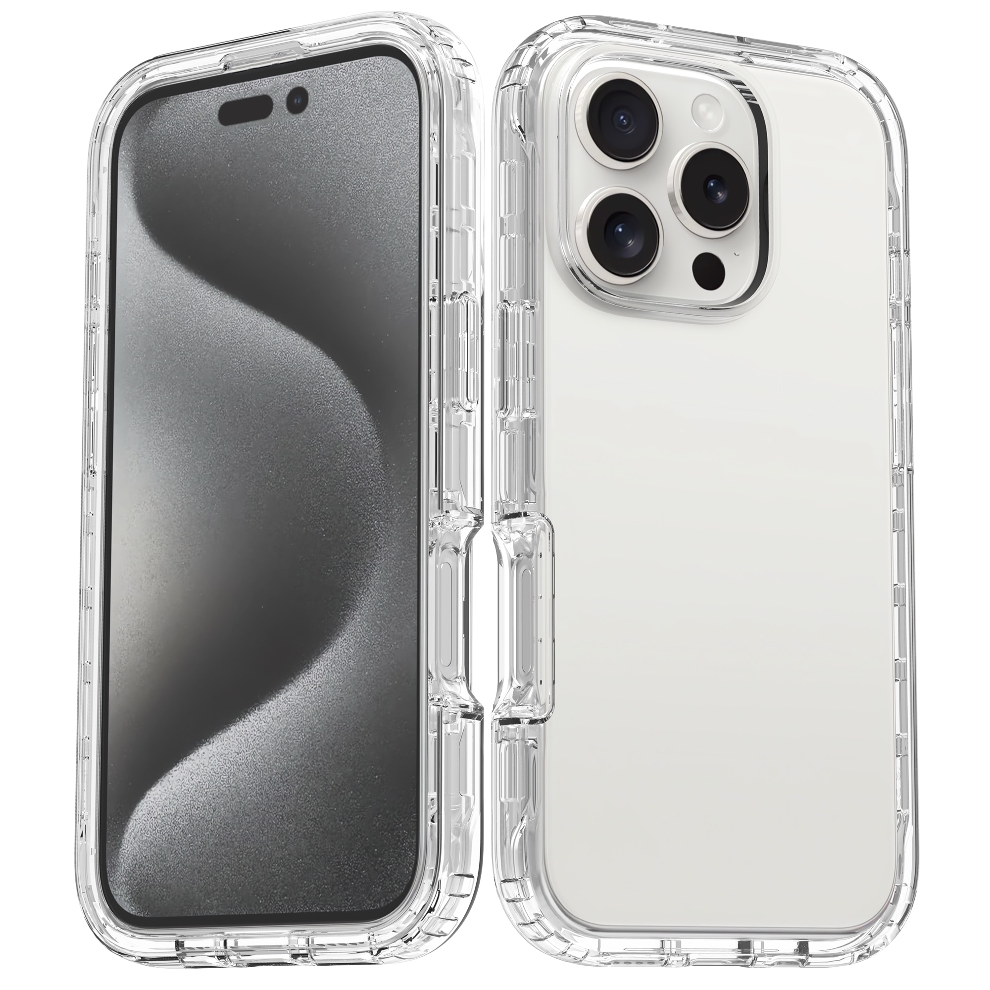 Funda con cobertura total iPhone 16 Pro Transparente