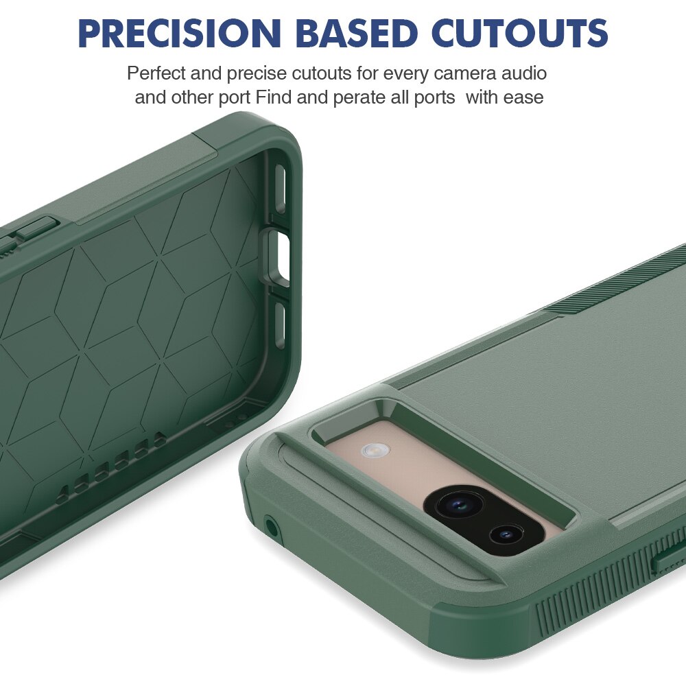 Funda híbrida Off-road Google Pixel 8a, verde