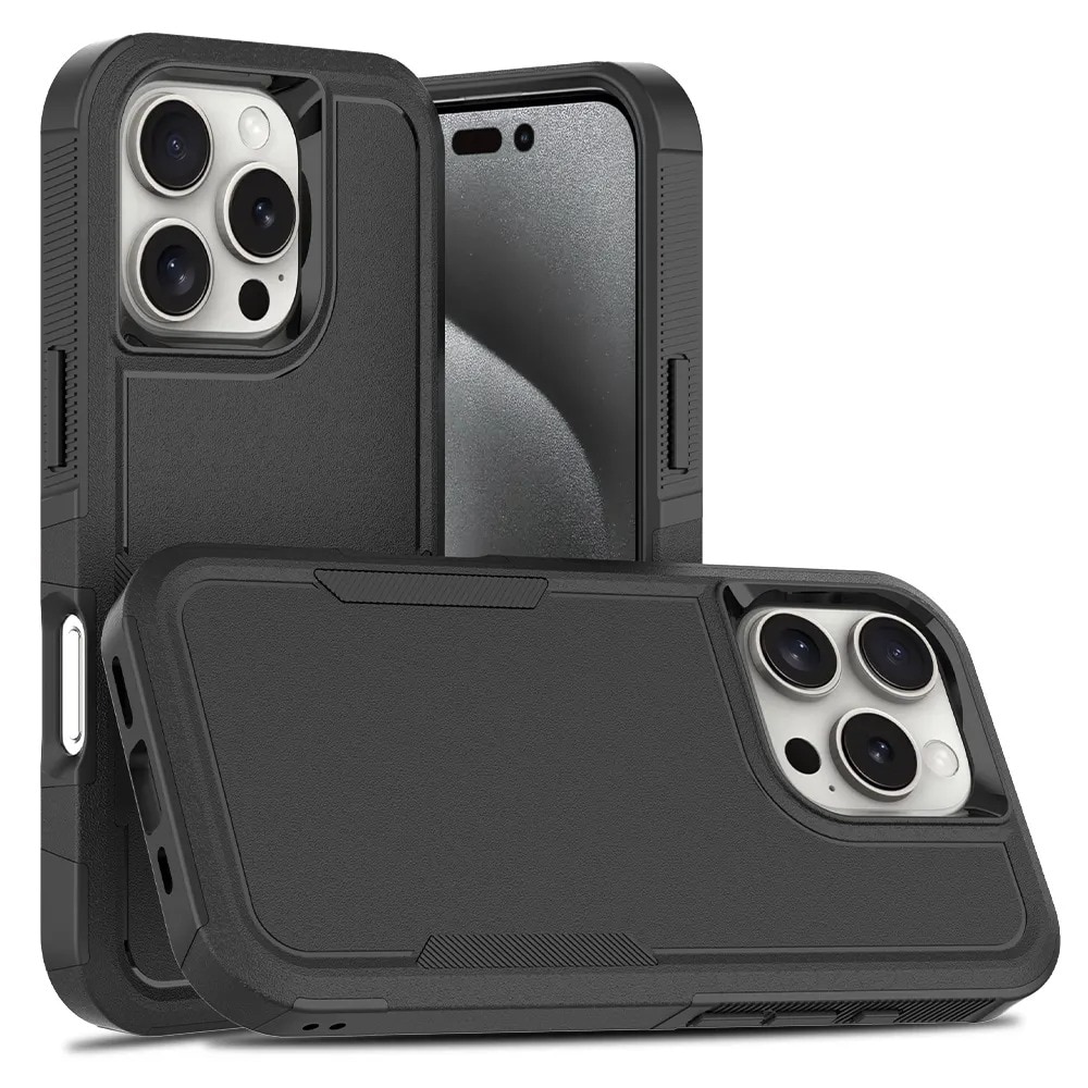 Funda híbrida Off-road iPhone 16 Pro, negro