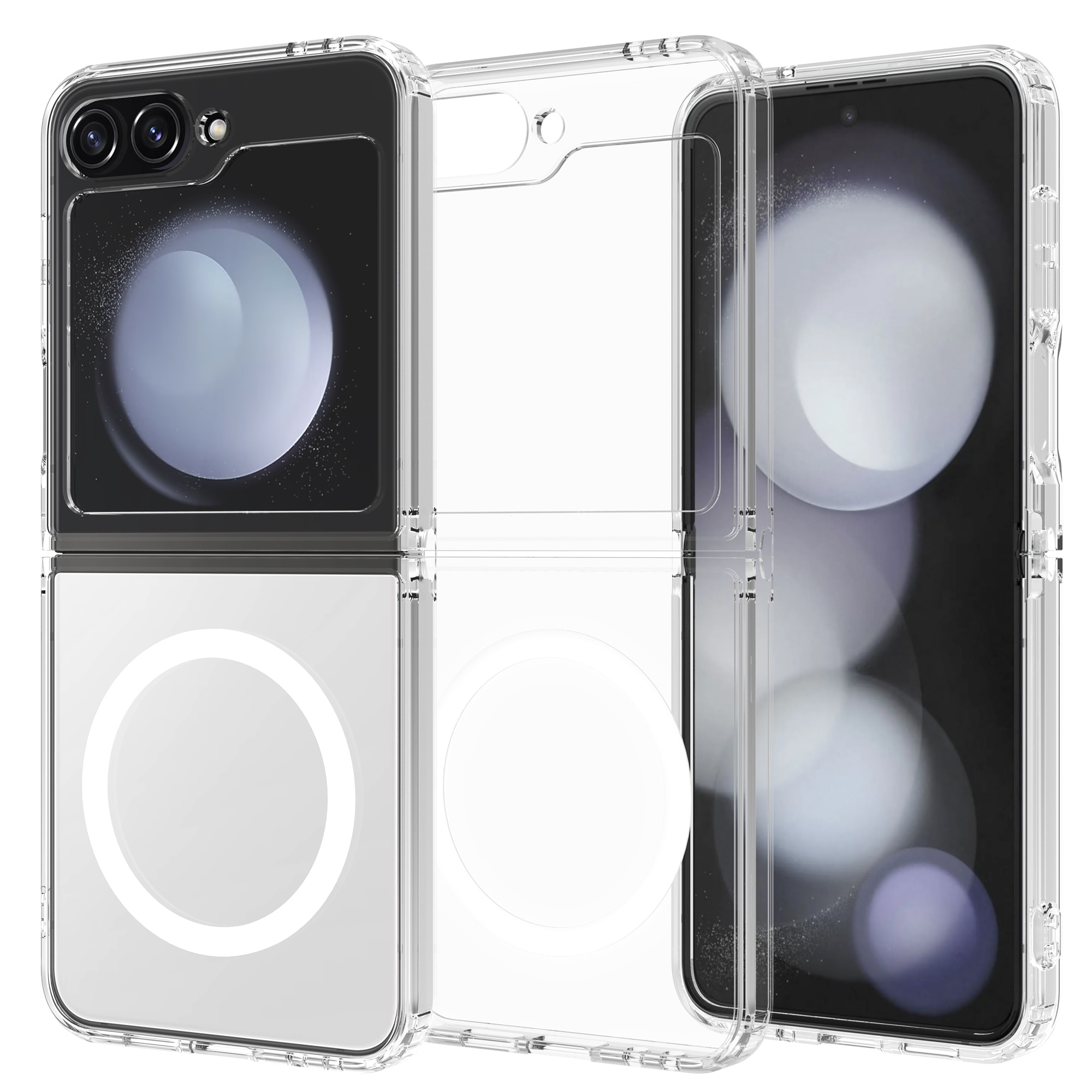 Funda híbrida MagSafe Samsung Galaxy Z Flip 6 Transparente
