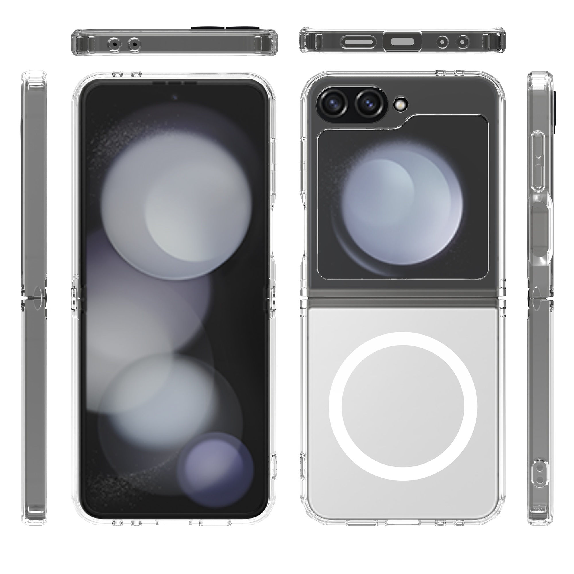 Funda híbrida MagSafe Samsung Galaxy Z Flip 6 Transparente