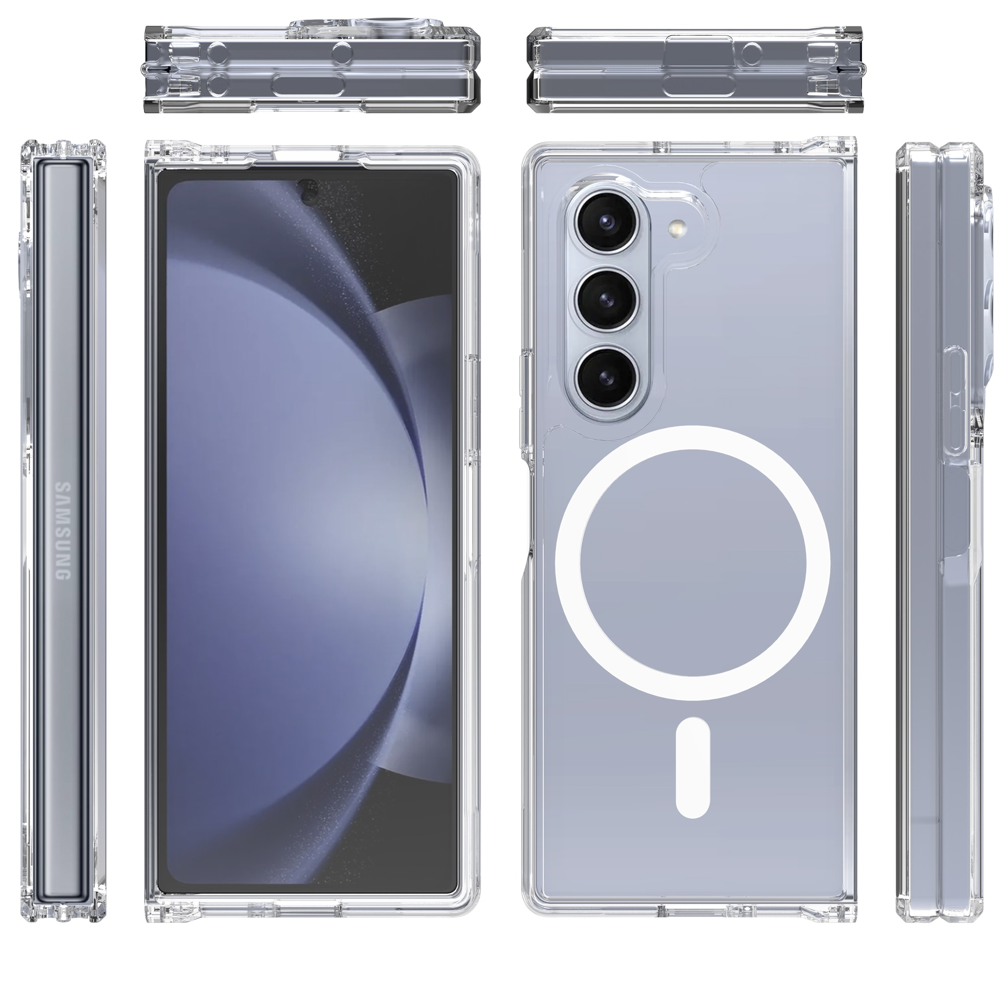 Funda híbrida MagSafe Samsung Galaxy Z Fold 6 Transparente