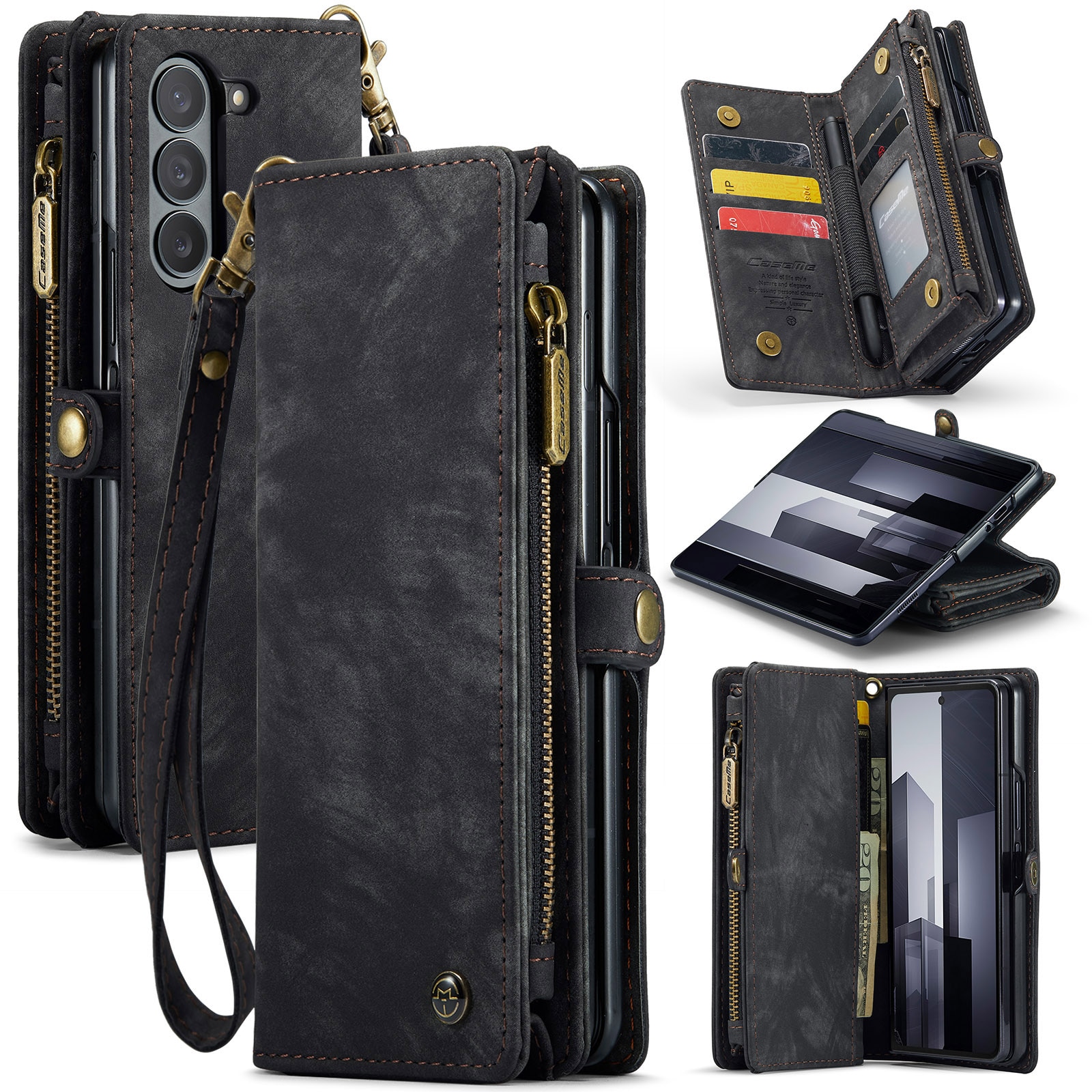 Cartera Multi-Slot Samsung Galaxy Z Fold 6 gris