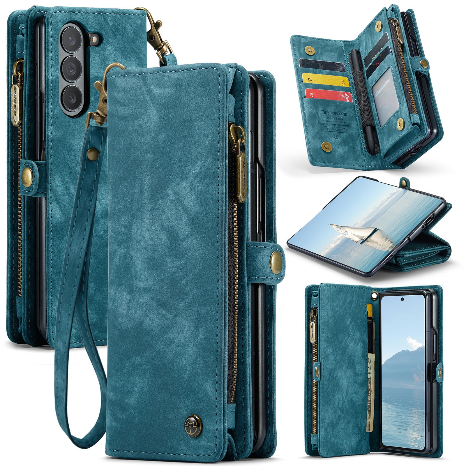 Cartera Multi-Slot Samsung Galaxy Z Fold 6 Azul