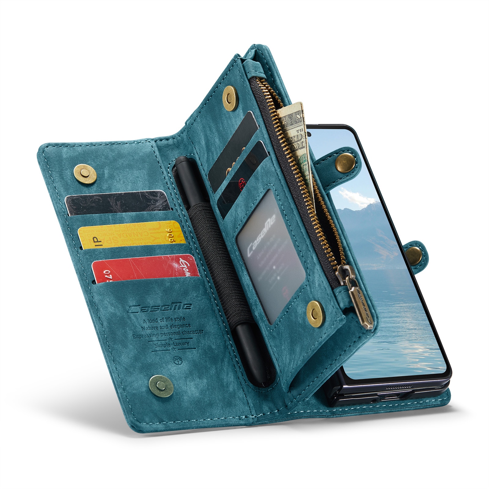 Cartera Multi-Slot Samsung Galaxy Z Fold 6 Azul