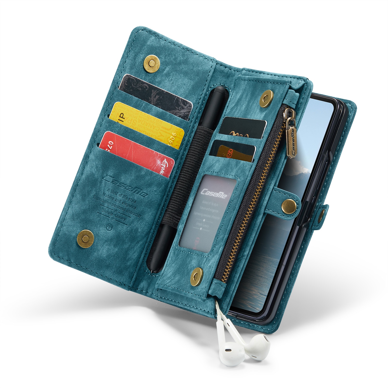 Cartera Multi-Slot Samsung Galaxy Z Fold 6 Azul