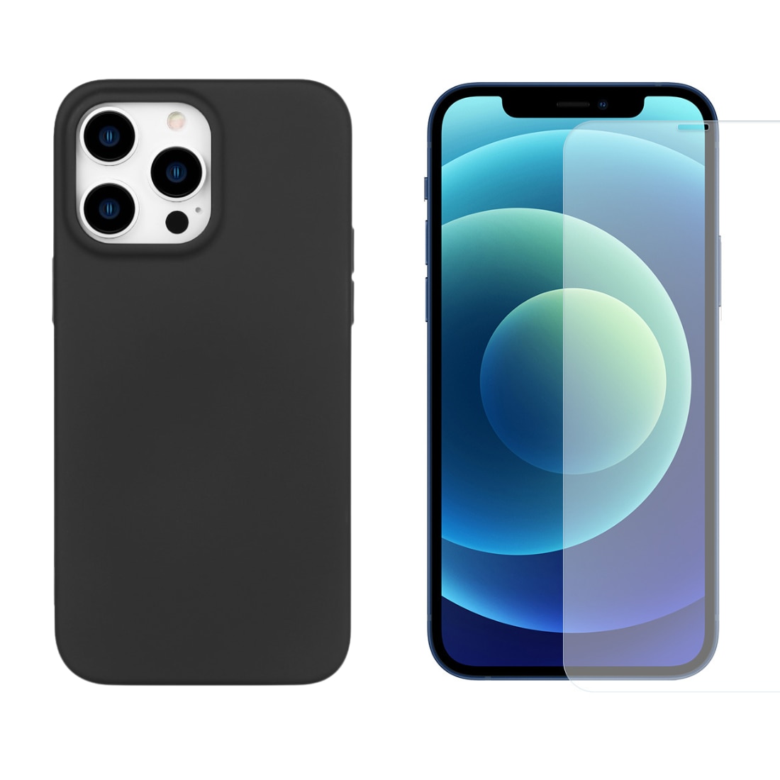 Kit para iPhone 14 Pro : Funda TPU y protector de pantalla