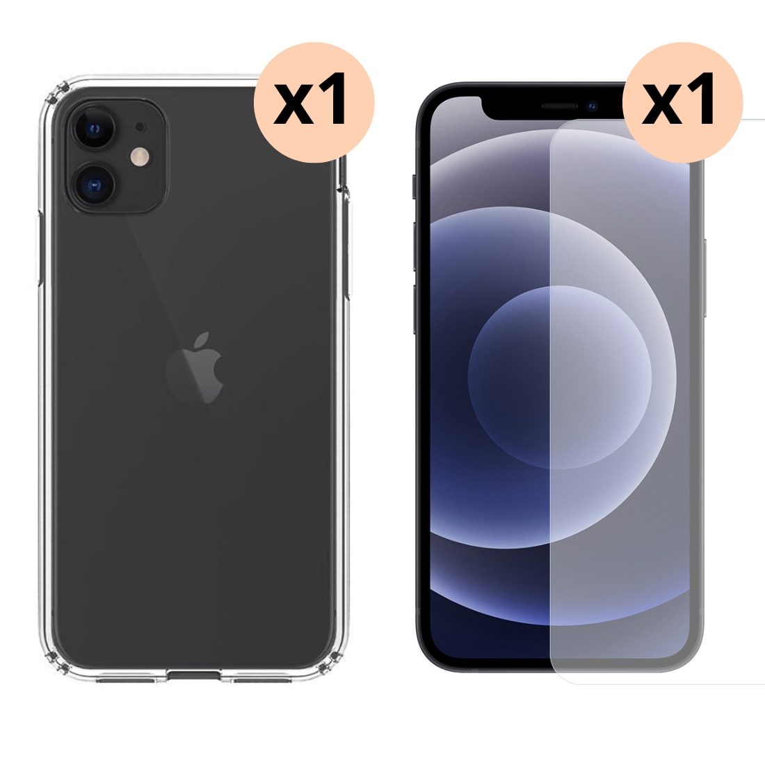 Kit para iPhone 11 : Funda y protector de pantalla