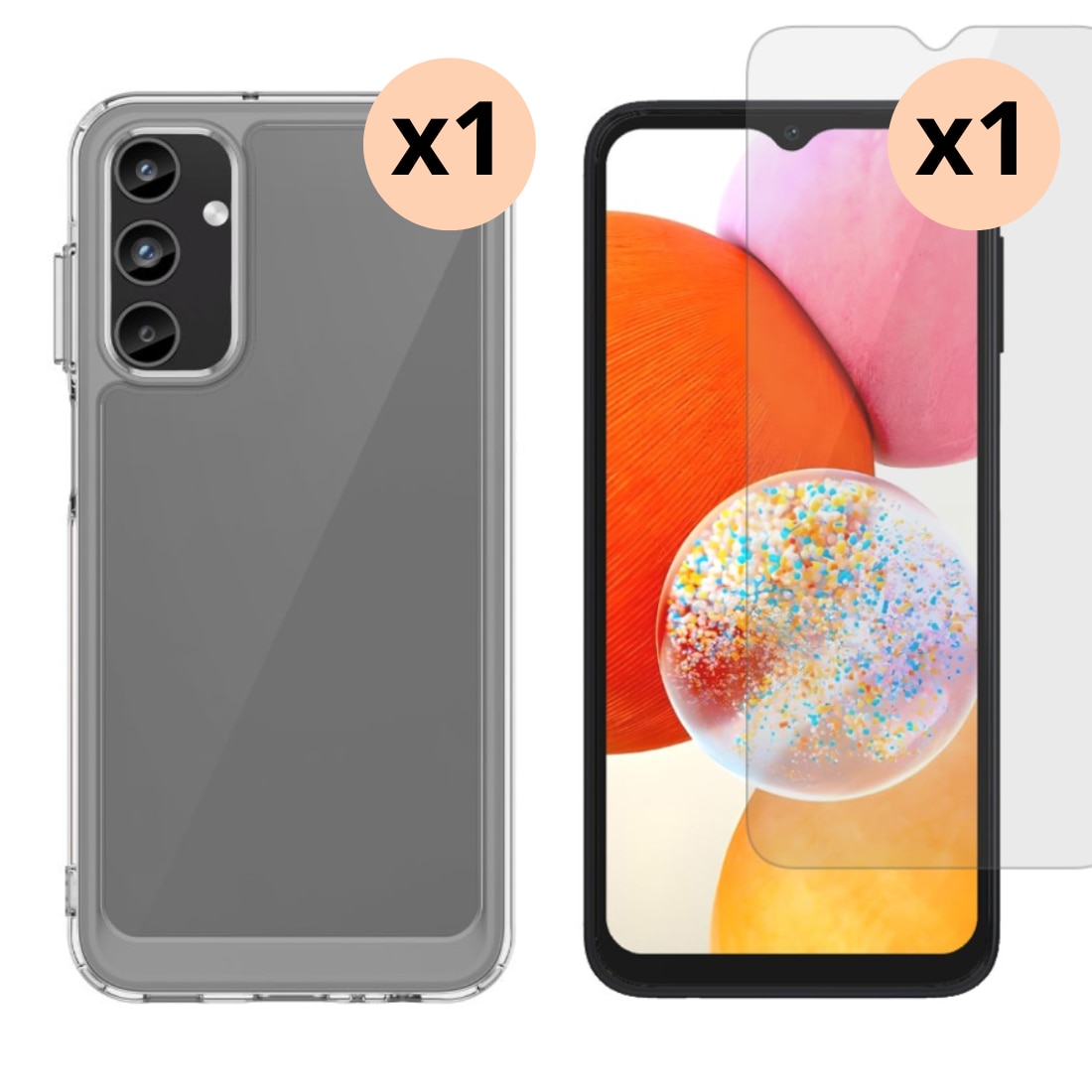 Kit para Samsung Galaxy A15 : Funda y protector de pantalla