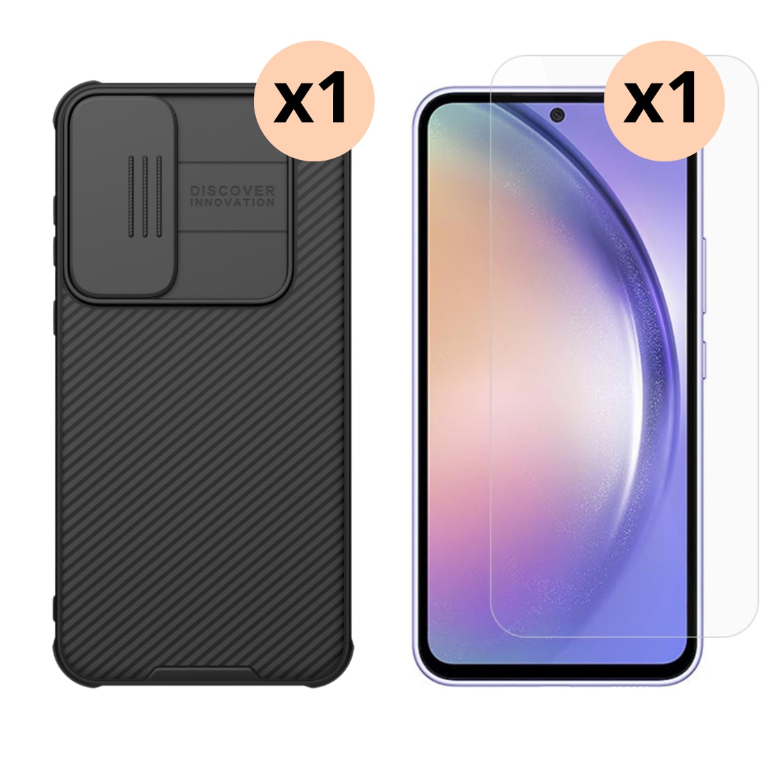 Kit para Samsung Galaxy A55 : Funda CamShield y protector de pantalla