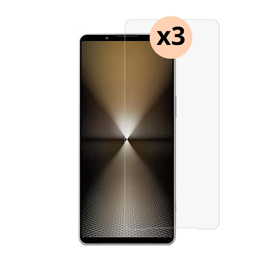 Kit para Sony Xperia 1 VI, 3 piezas Protector de pantalla en cristal templado 0.3mm