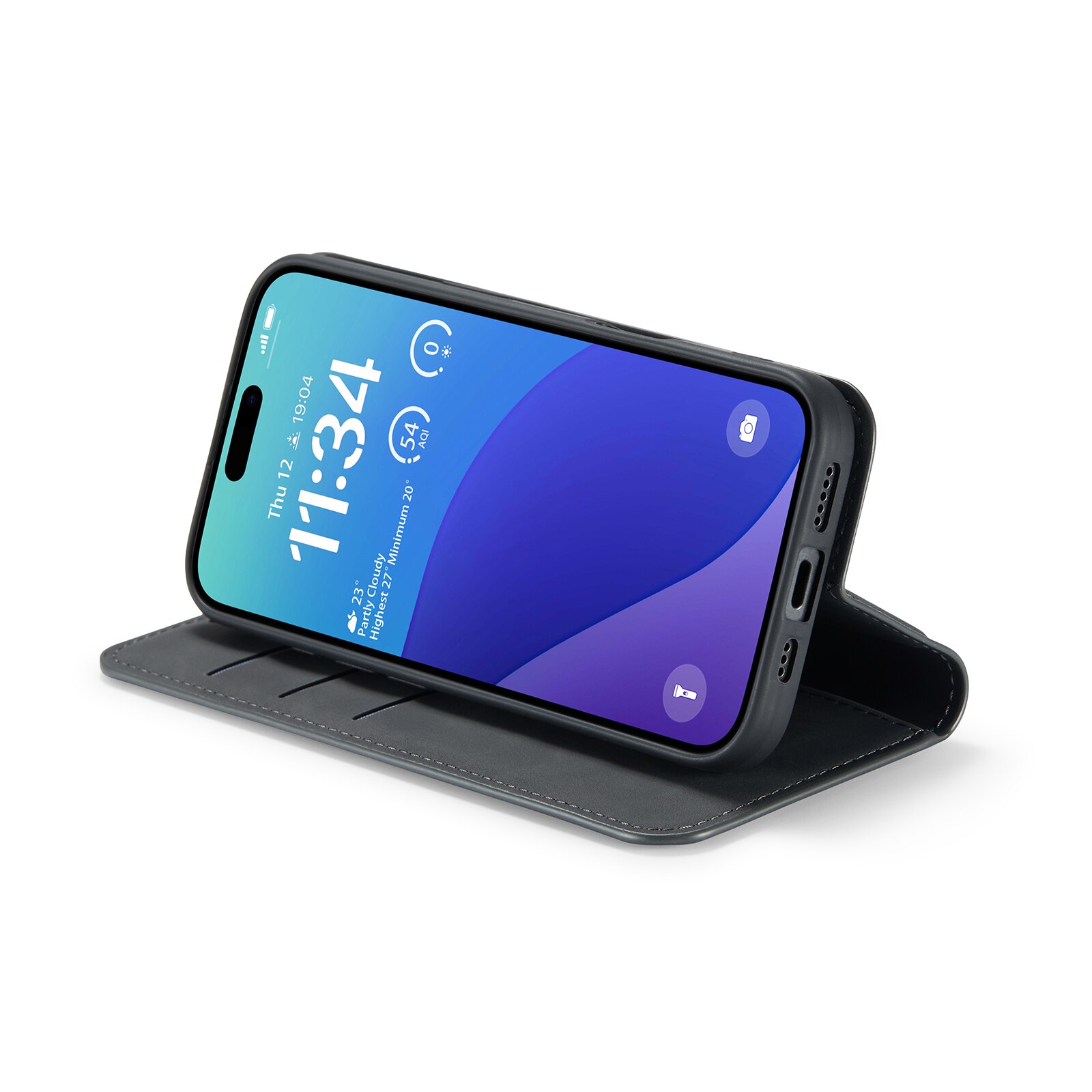 Funda delgada cartera iPhone 16 Pro Negro