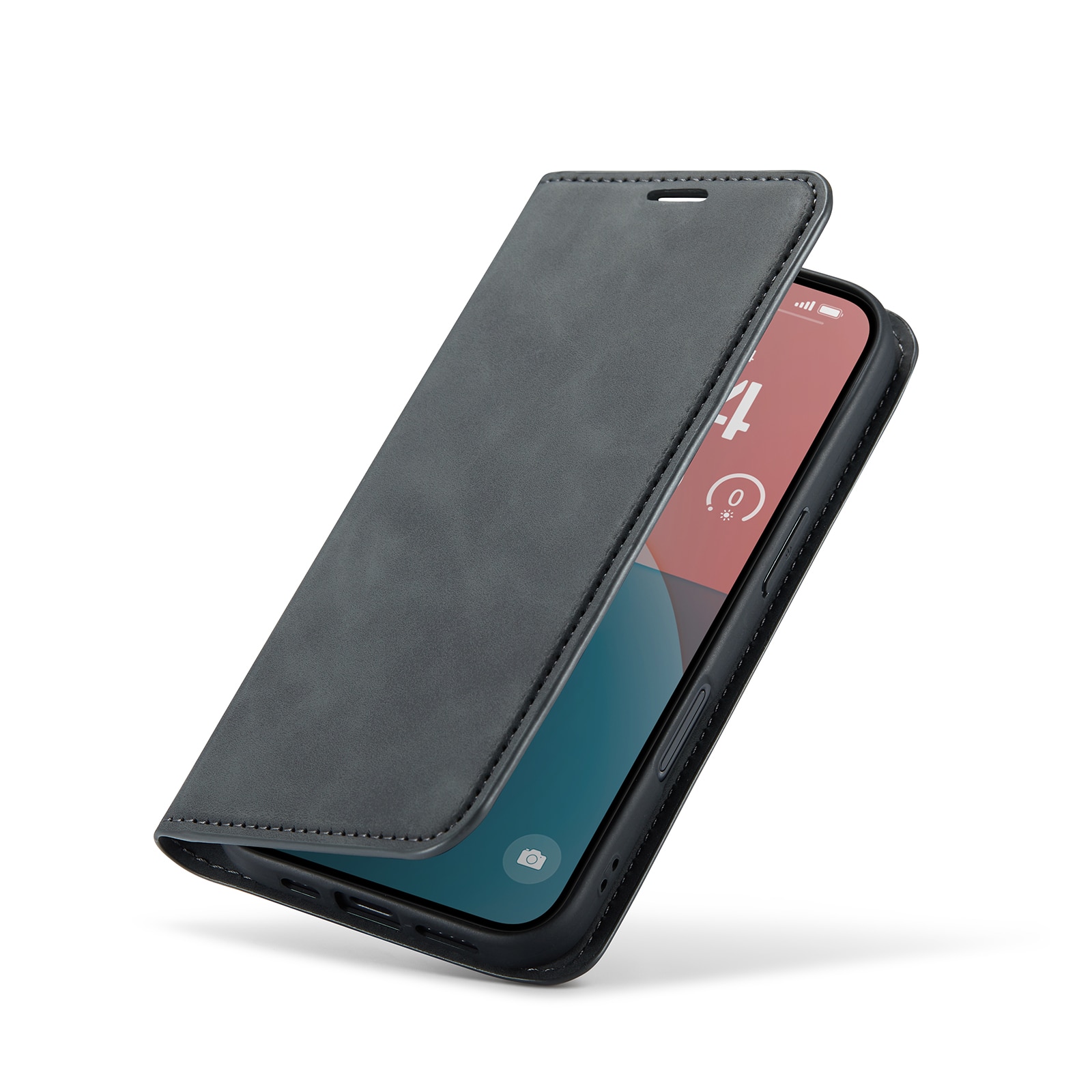 Funda delgada cartera iPhone 16 Plus Negro