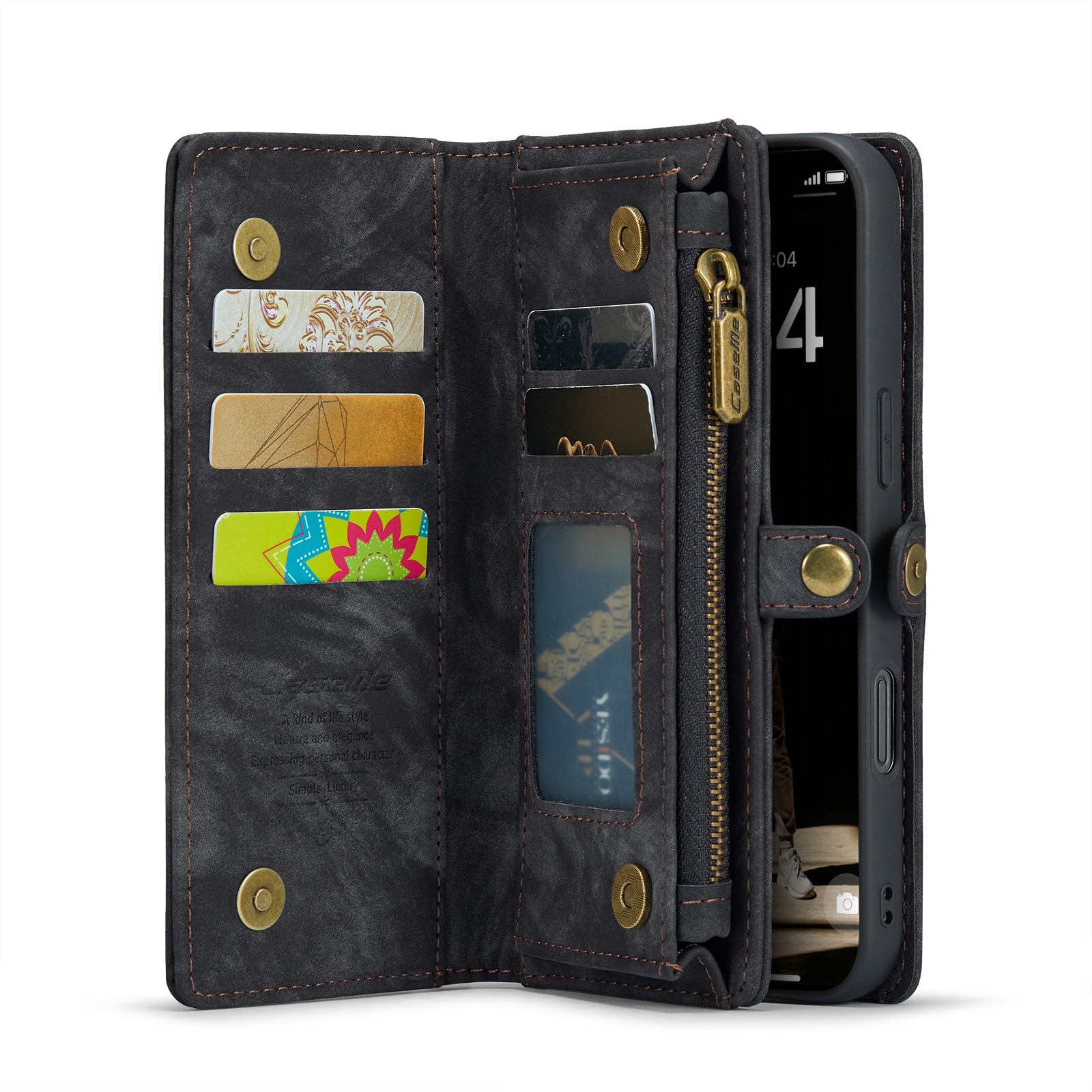 Cartera Multi-Slot iPhone 16 Gris