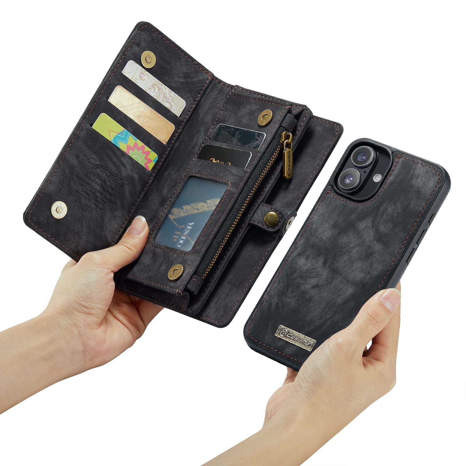 Cartera Multi-Slot iPhone 16 Gris