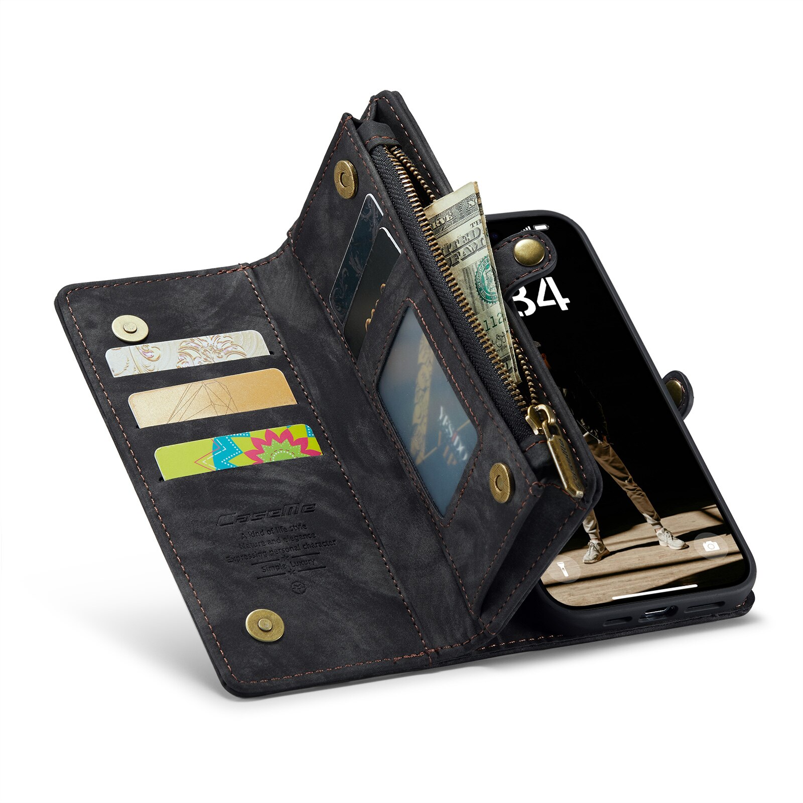 Cartera Multi-Slot iPhone 16 Gris