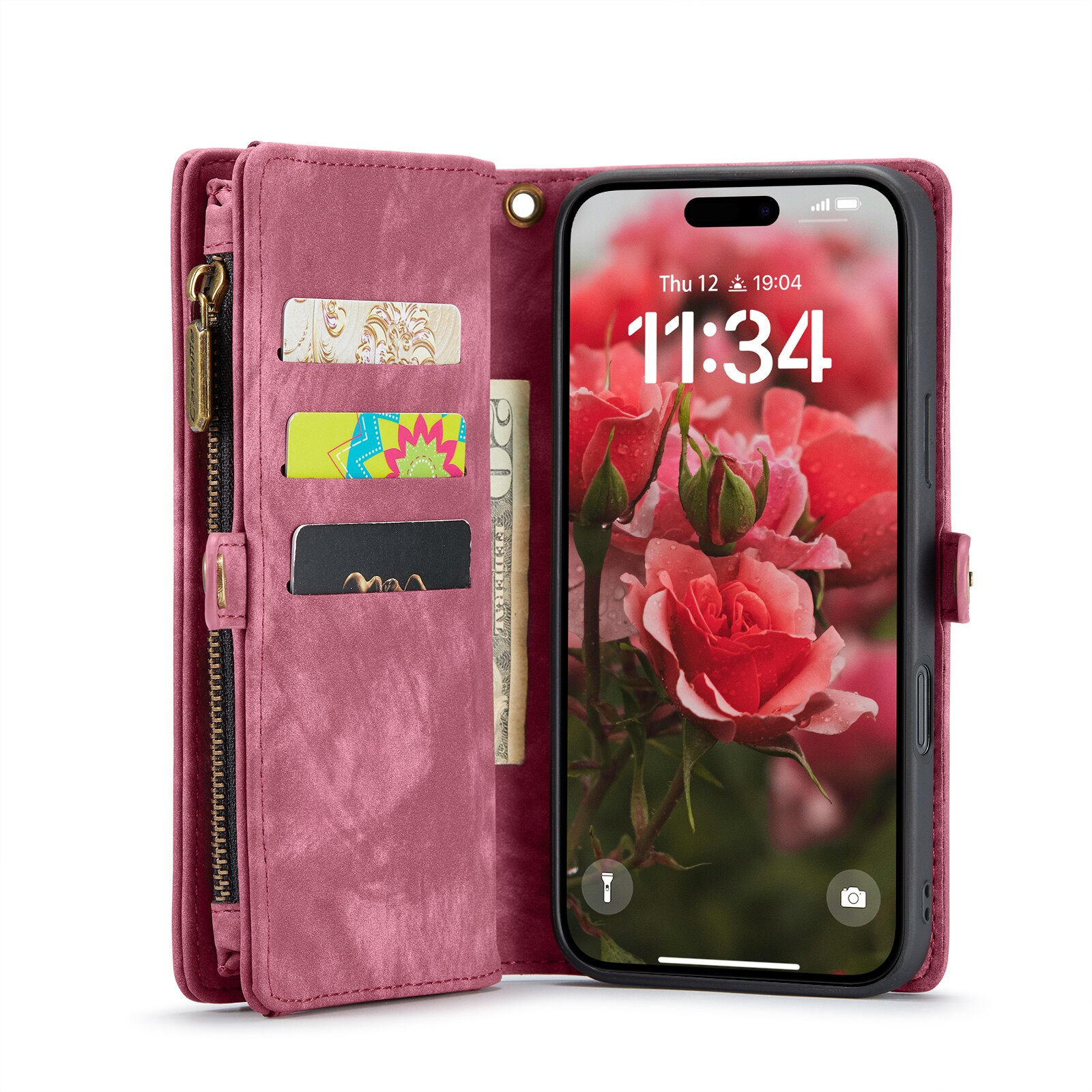 Cartera Multi-Slot iPhone 16 Rojo