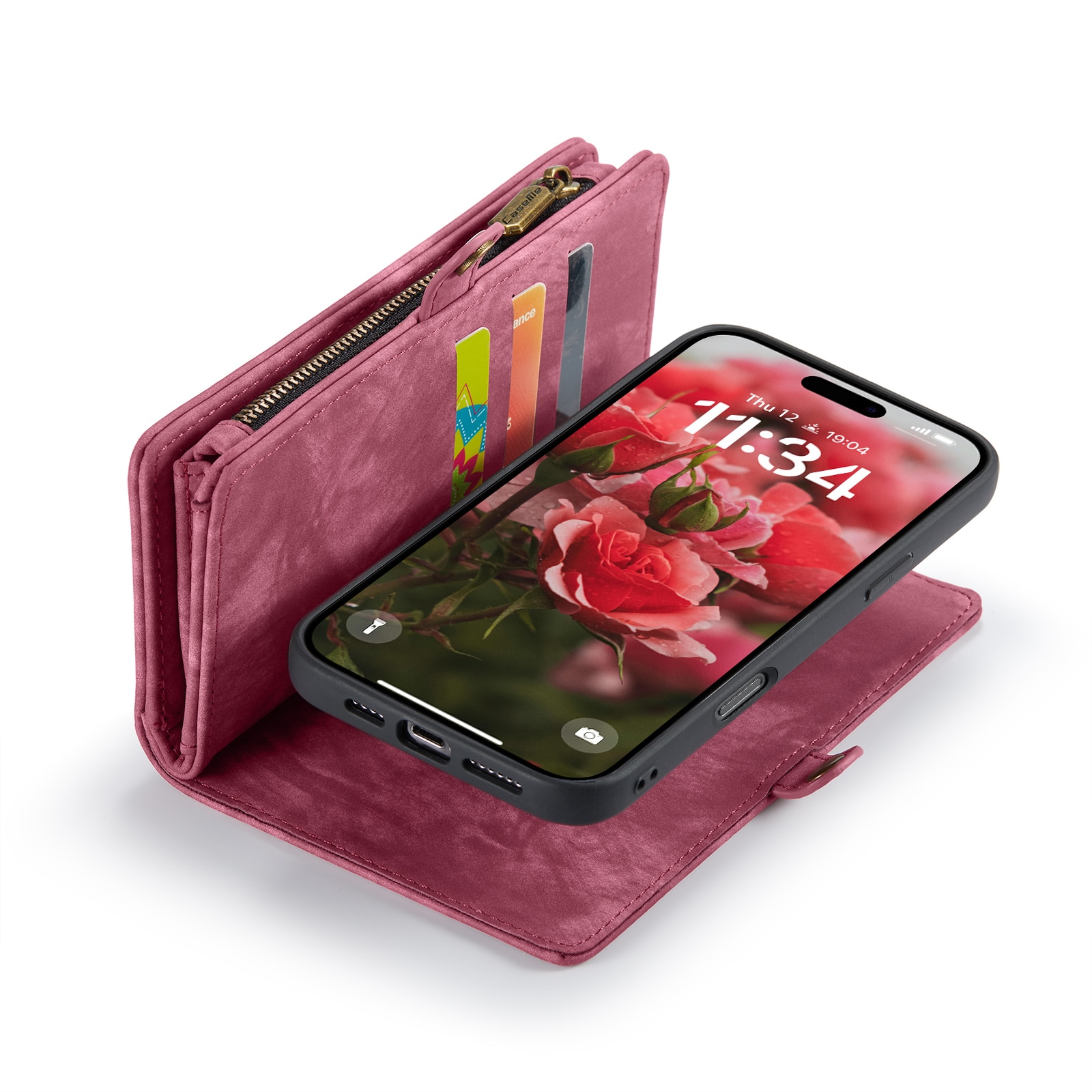 Cartera Multi-Slot iPhone 16 Rojo