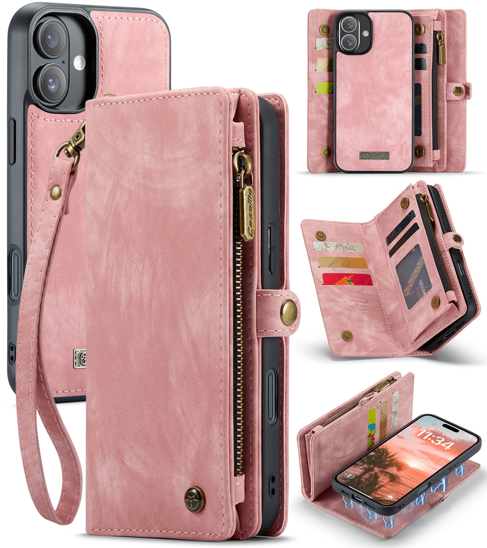 Cartera Multi-Slot iPhone 16 Plus Rosa