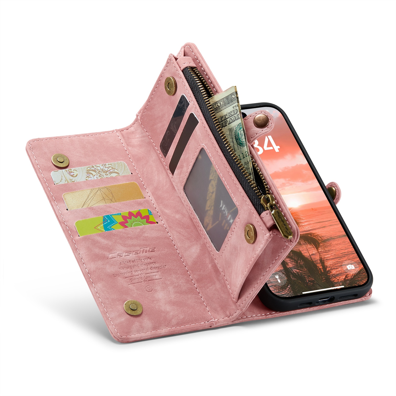Cartera Multi-Slot iPhone 16 Rosa