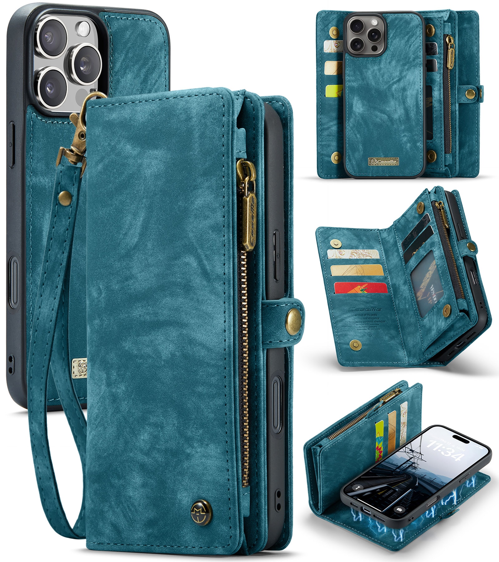 Cartera Multi-Slot iPhone 16 Pro Max Azul