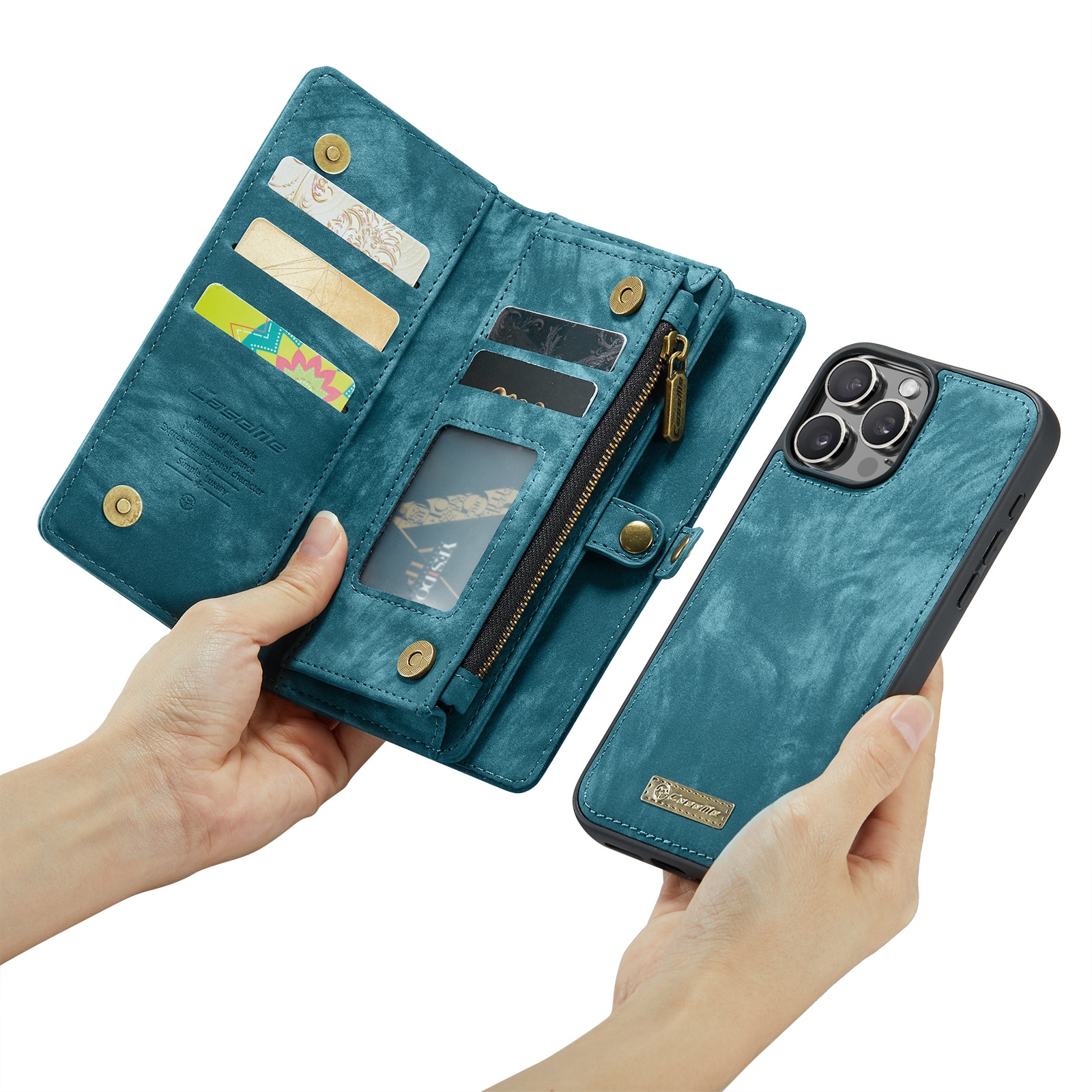 Cartera Multi-Slot iPhone 16 Pro Azul