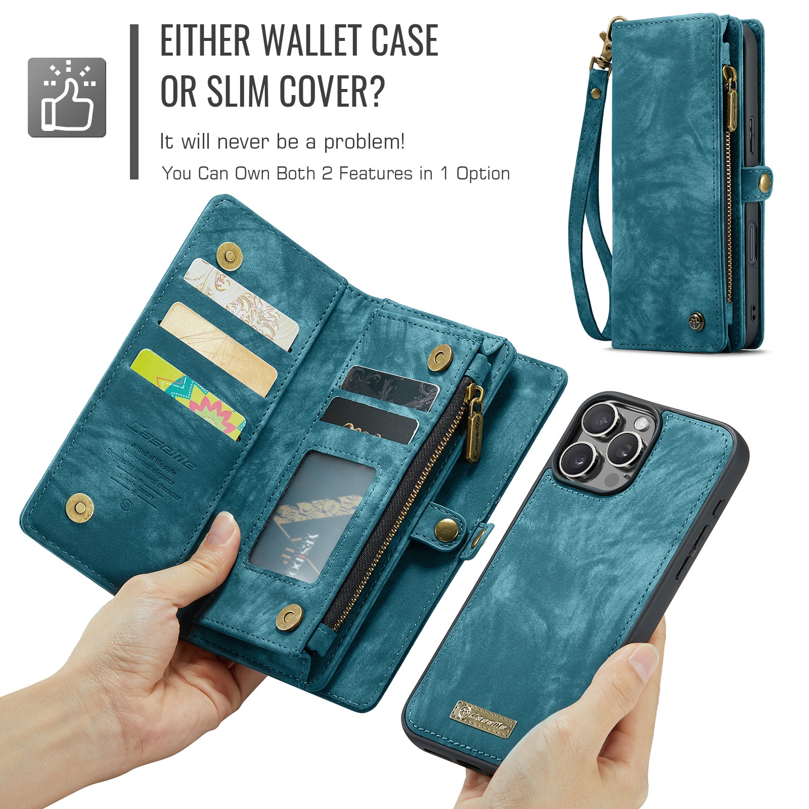 Cartera Multi-Slot iPhone 16 Pro Azul