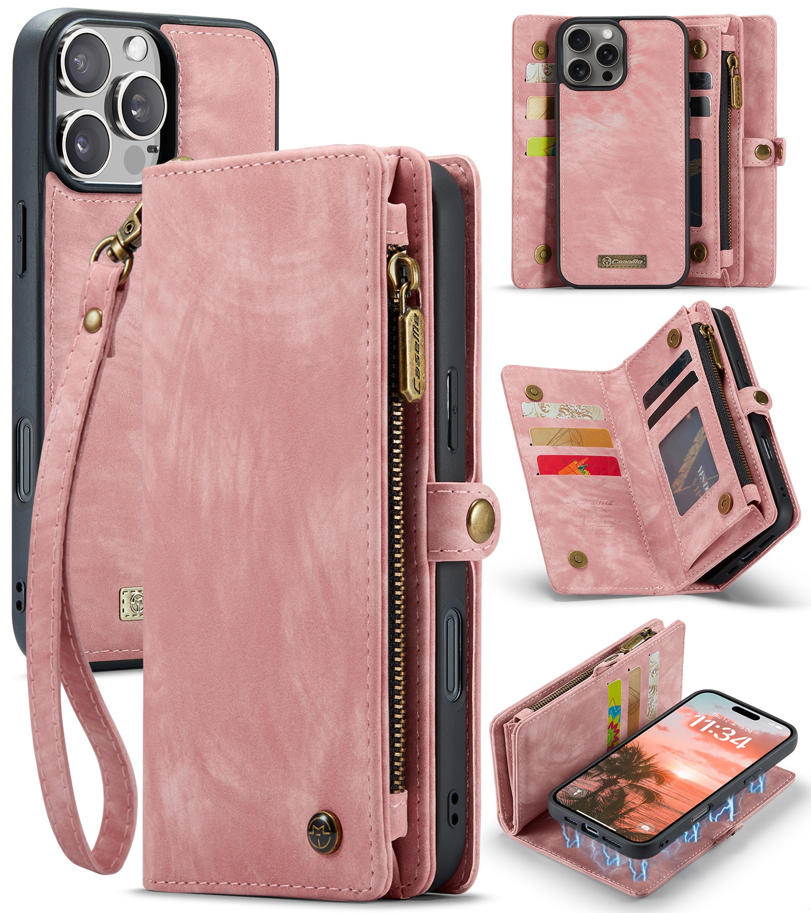 Cartera Multi-Slot iPhone 16 Pro Max Rosa